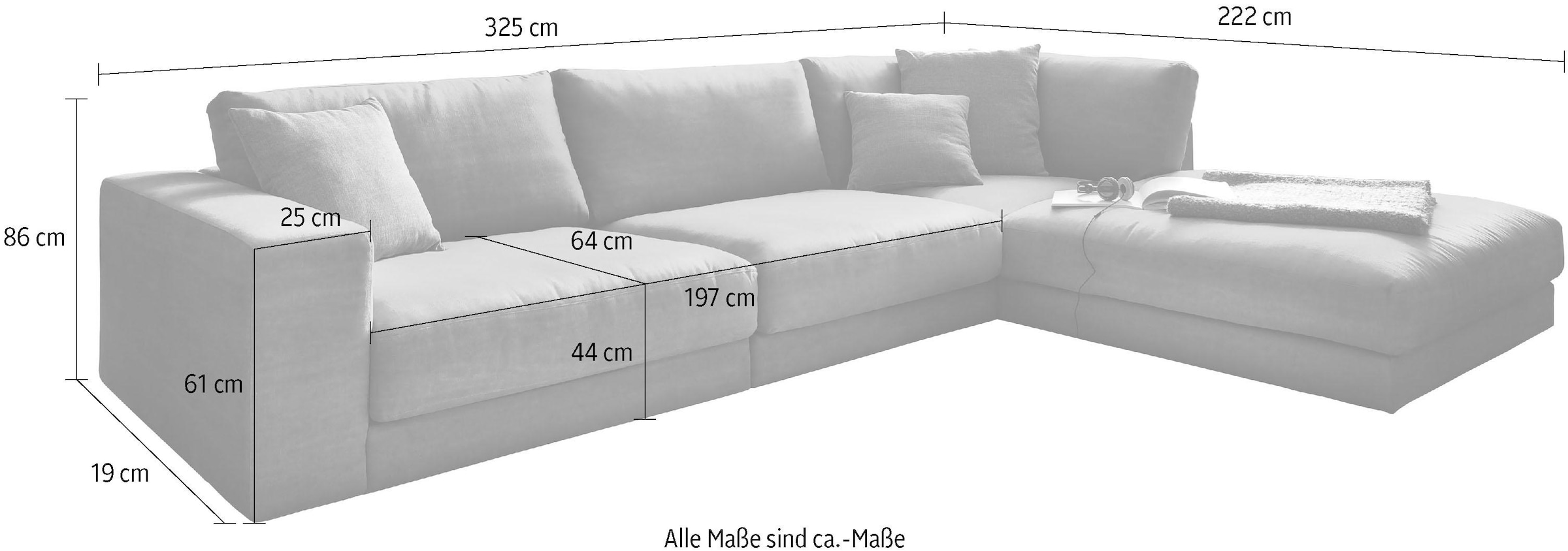 3C Candy Ecksofa »Enisa II L-Form«, bestehend aus Modulen, daher auch individuell aufstellbarbar