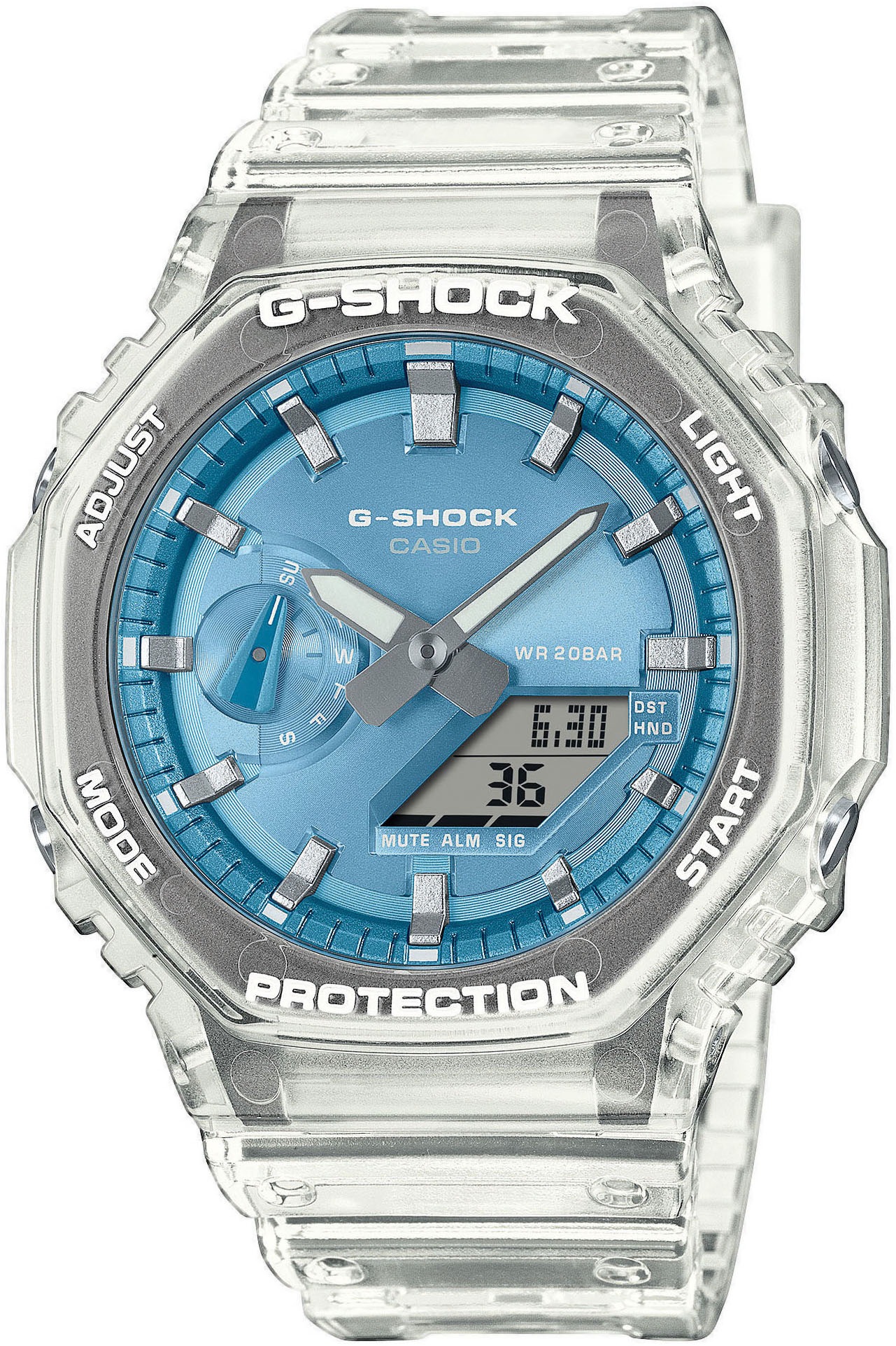 CASIO G-SHOCK Quarzuhr,Armbanduhr,Herrenuhr, digital,bis 20bar wasserd. Resinarmband