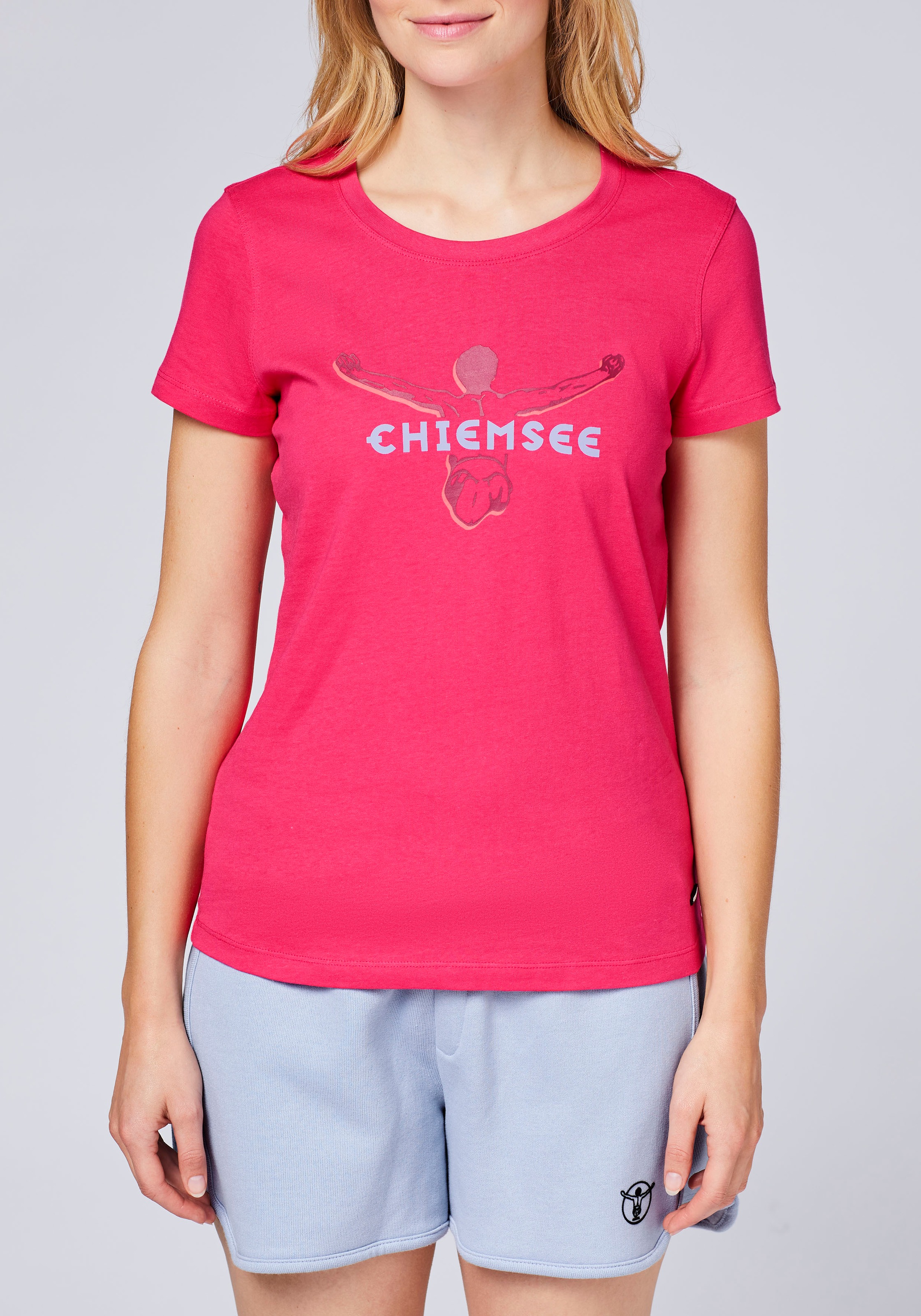 Print-Shirt CHIEMSEE, Damen, Gr. S (36), raspberry, 100% Baumwolle, Rundhals, Shirts 3