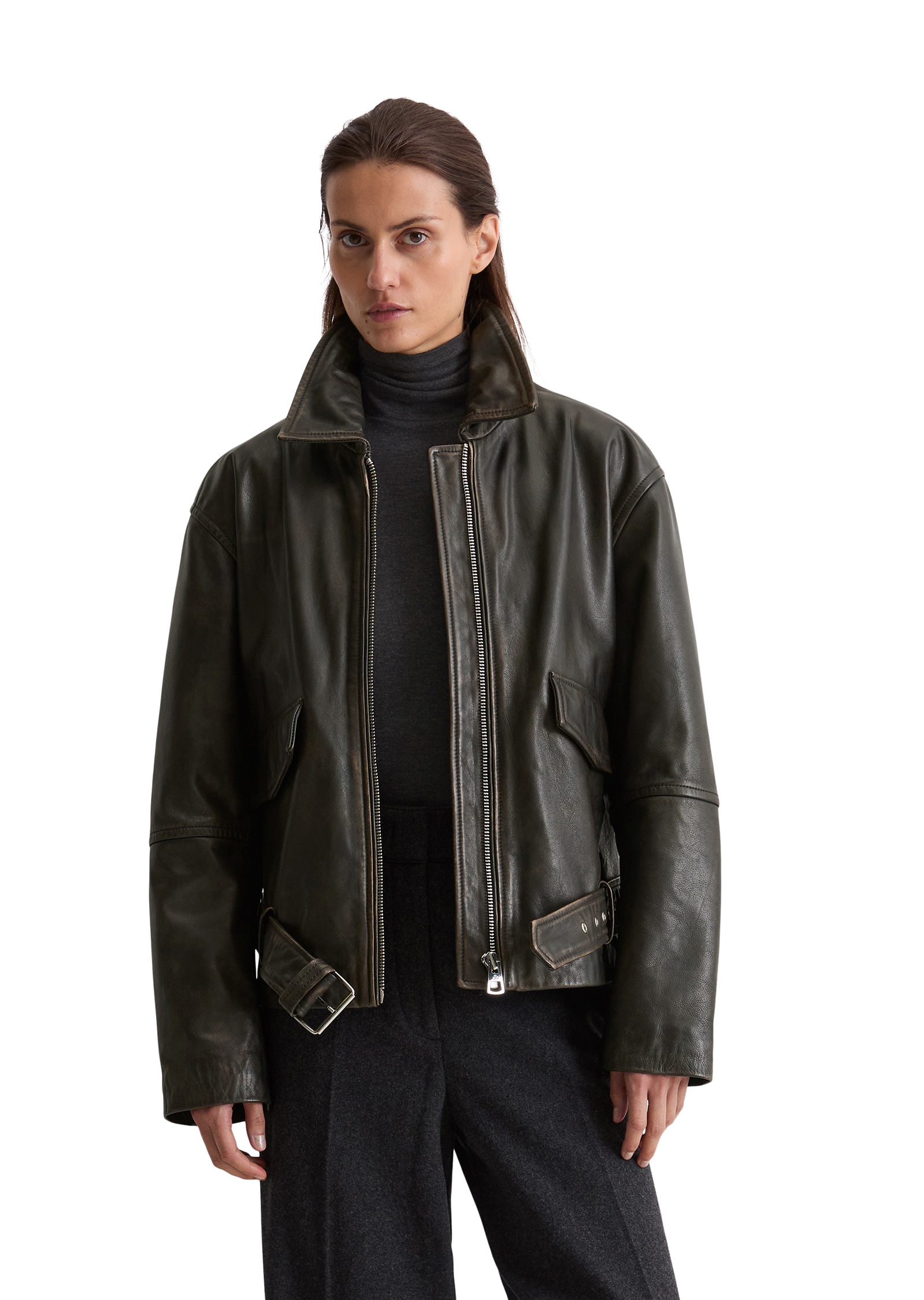 Marc OPolo Lederjacke "aus softem Lammleder in Vintage-Optik", ohne Kapuze günstig online kaufen