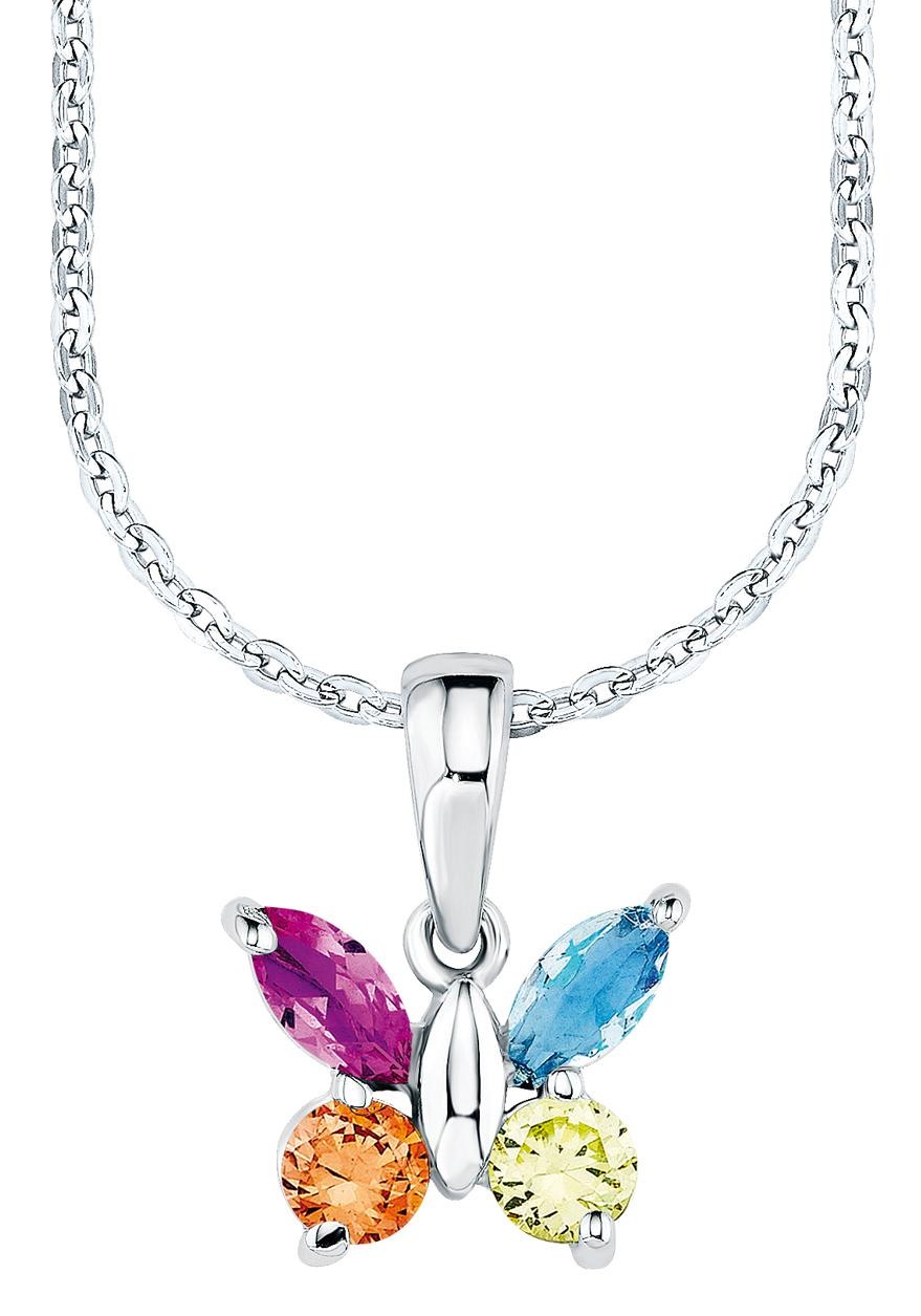 Amor 9293667 Butterfly Pendant Necklace Multicolor Sterling Silver 38cm 8