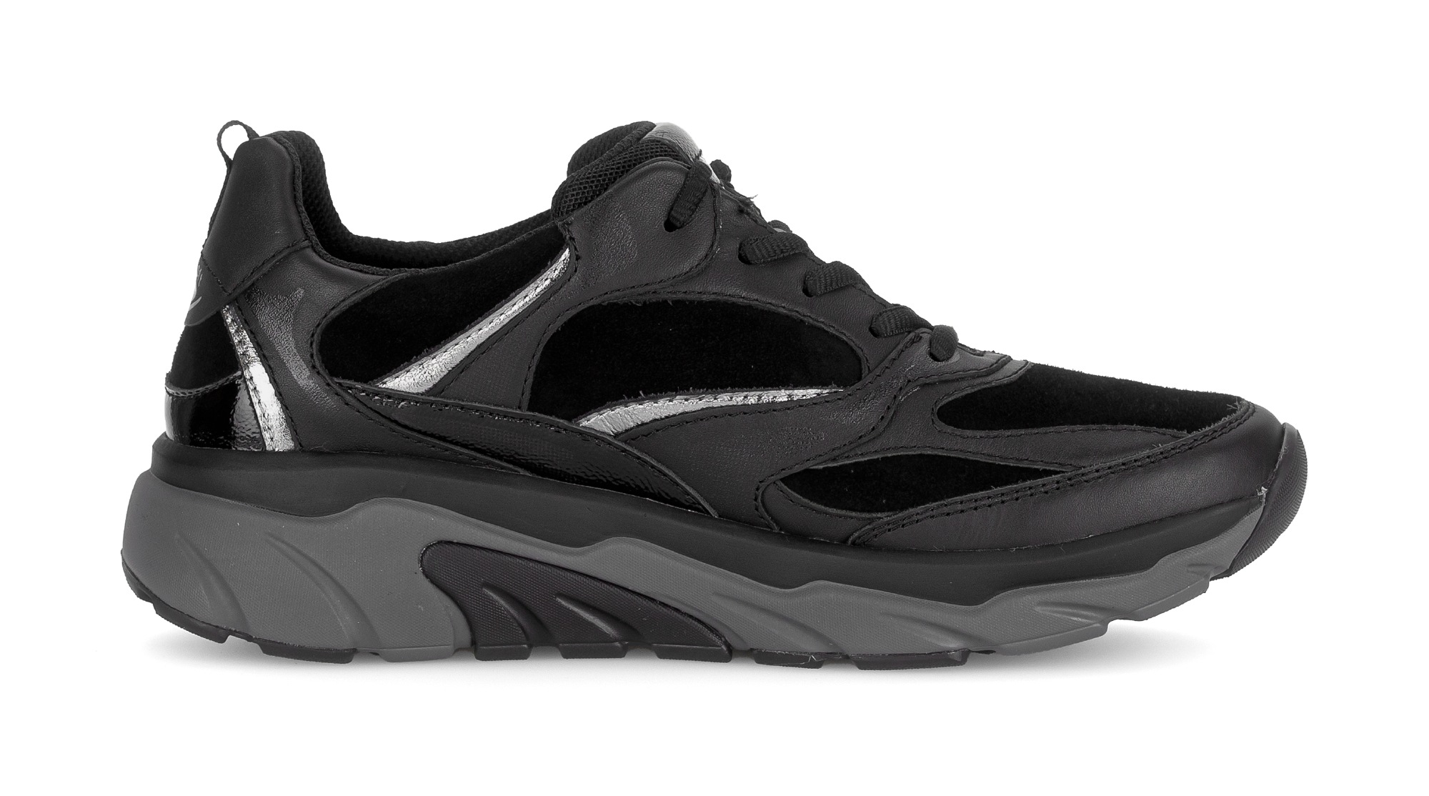 Gabor Rollingsoft Keilsneaker, Freizeitschuh, Halbschuh, Schnürschuh mit herausnehmbarem Fußbett