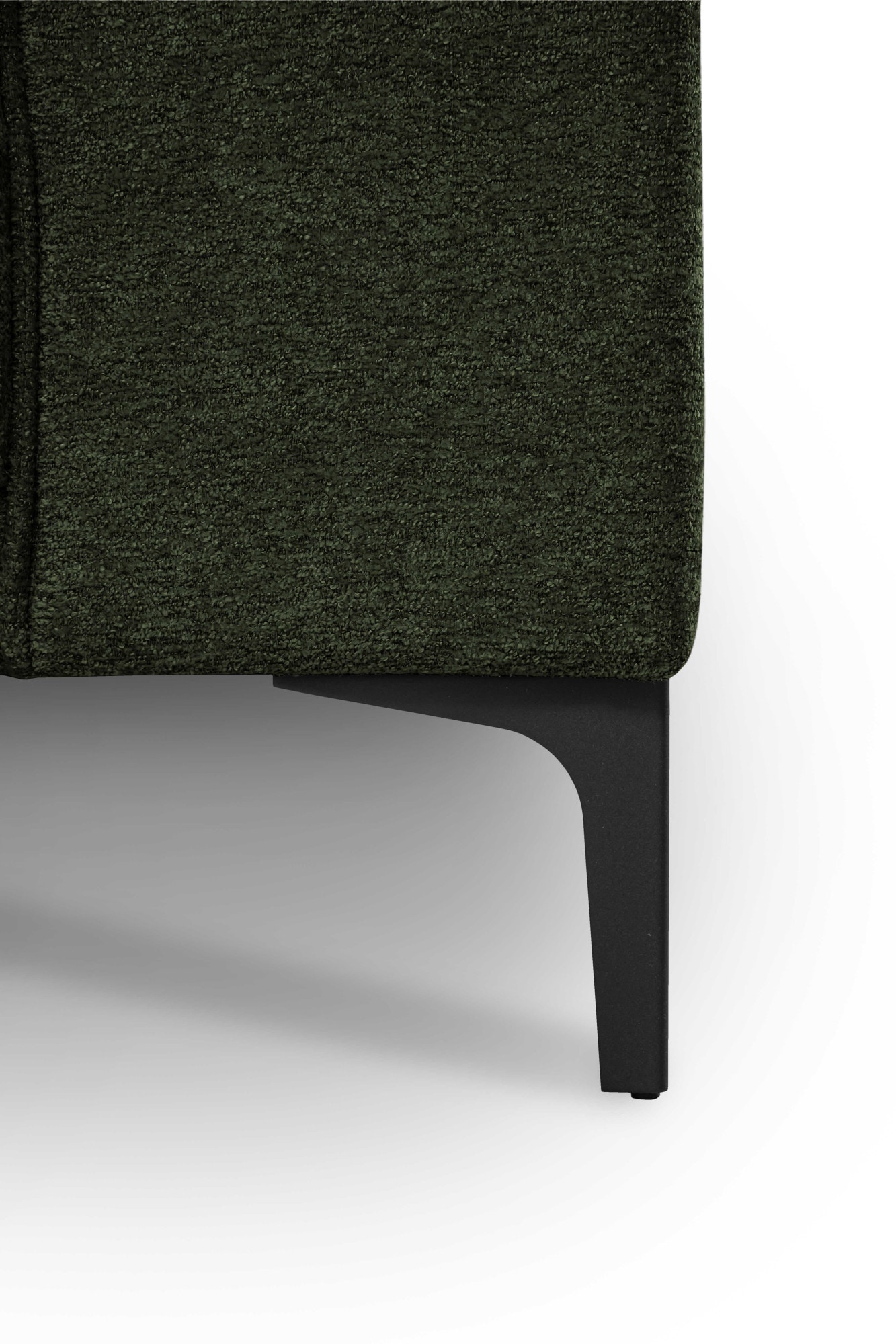 Places of Style Wohnlandschaft »XXL Sofa Oland, Struktur, Flachgewebe, Luxus-Microfaser, Boucle«, U-Form, 342 cm, Wellenunterfederung, Skandi-Design, Metallfüße