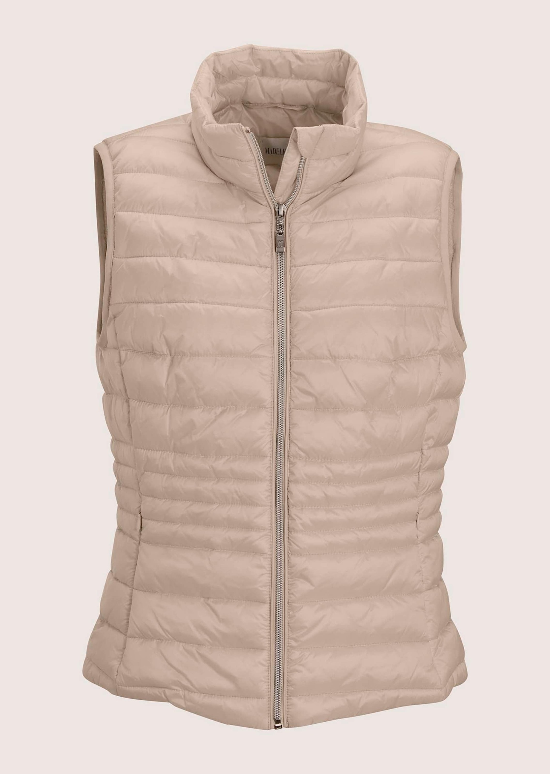 MADELEINE Damen Kurzweste "Steppweste Verkürzte Steppweste für Damen", beige, Modern, Gr. 48, Obermaterial: 100% Polyamid PA., Westen, Steppweste