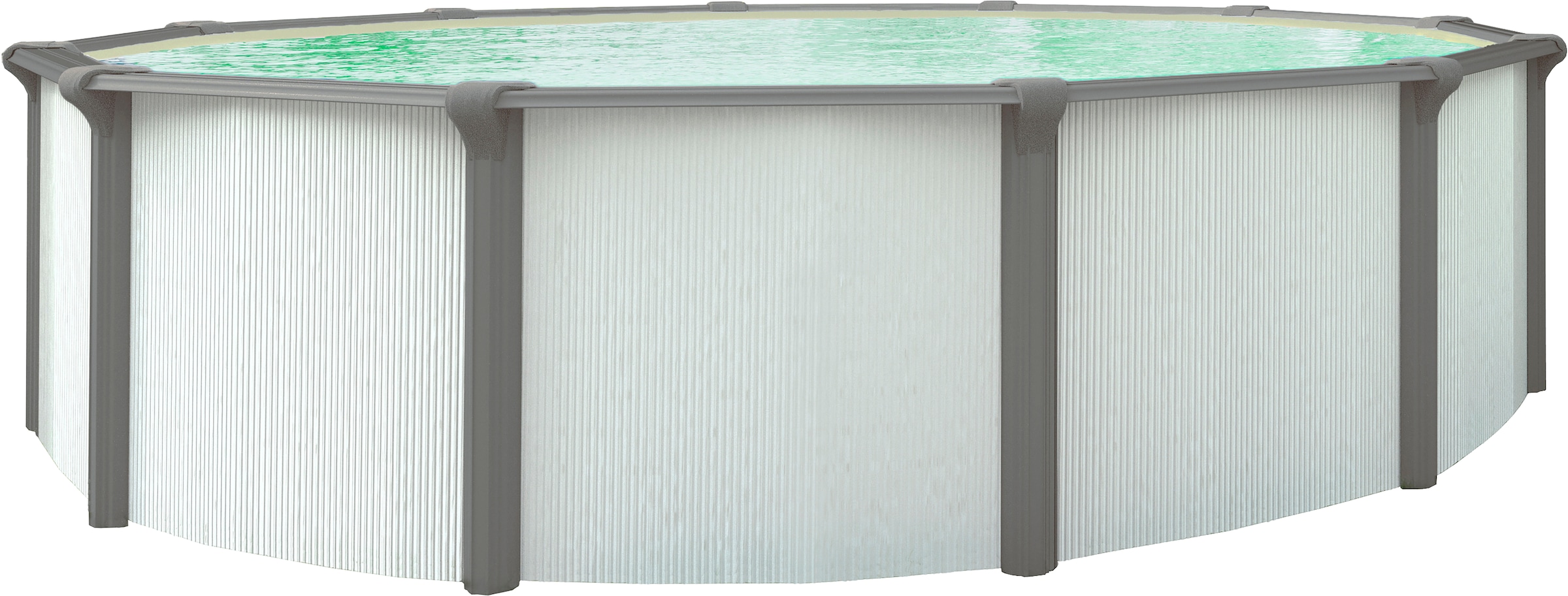 KWAD Rundpool "Green line Evolution", (Komplett-Set, 10 tlg.), 4,6x1,32 white- design Folie in blau, sand oder grau erhä