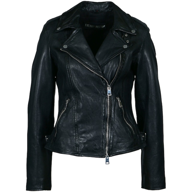 Freaky Nation Lederjacke »New Undress Me!-FN«, Bikerjacke mit coolen Zipper- Details online kaufen | BAUR