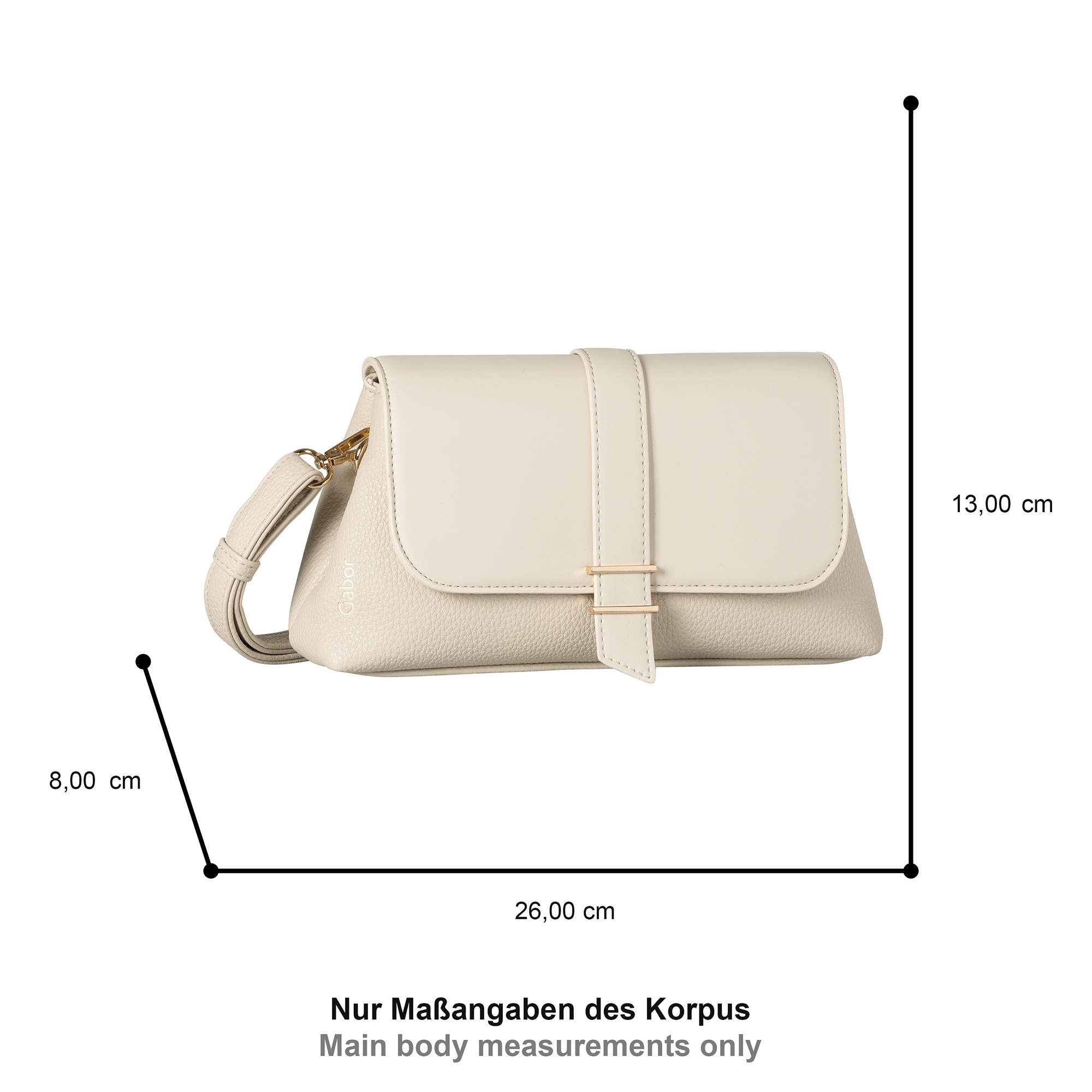 Gabor »Sahar« Damen Schultertasche mit feinem Metalldetail ideal für den Abend