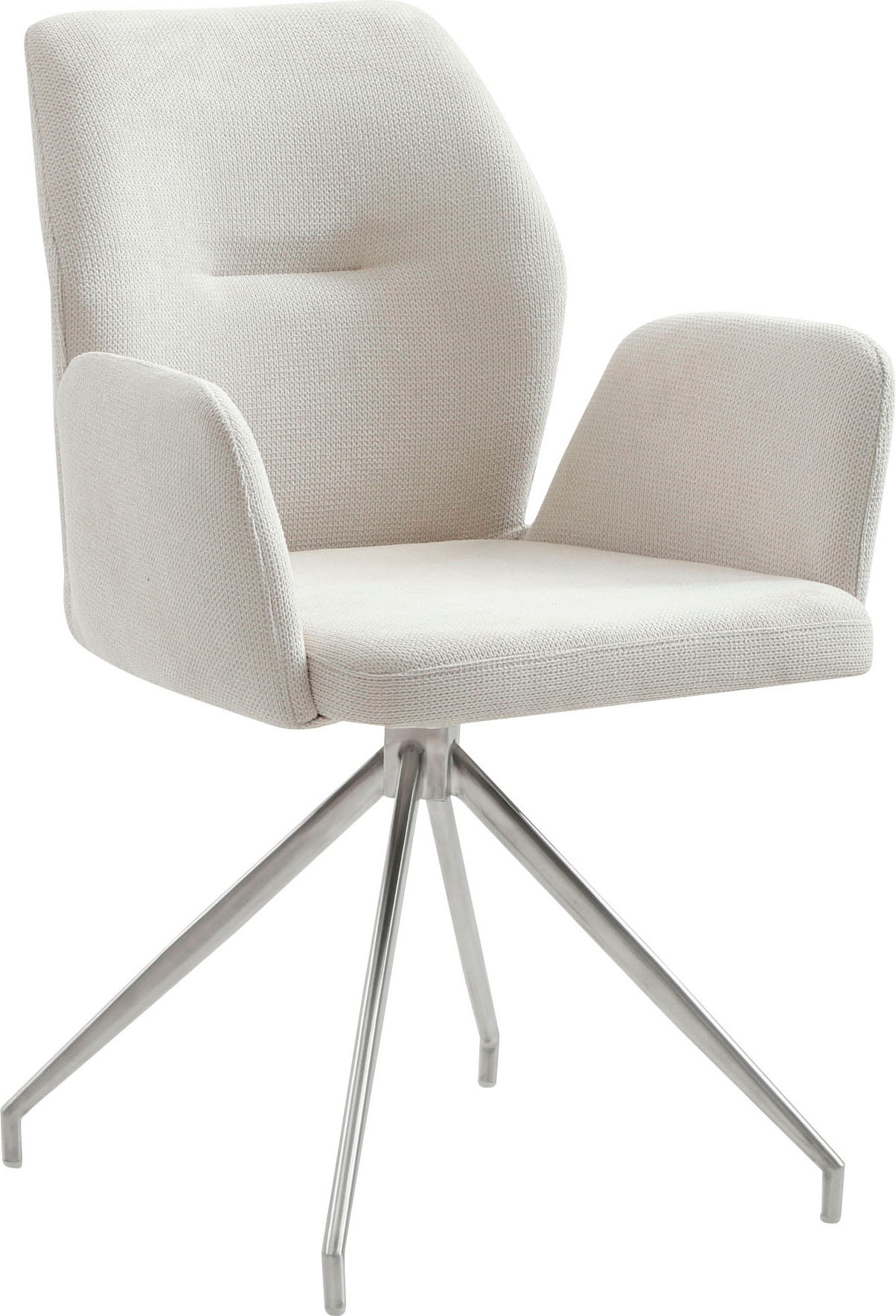 SalesFever Esszimmerstuhl "Taormina Armlehnstuhl mit silbernem Edelstahlges günstig online kaufen