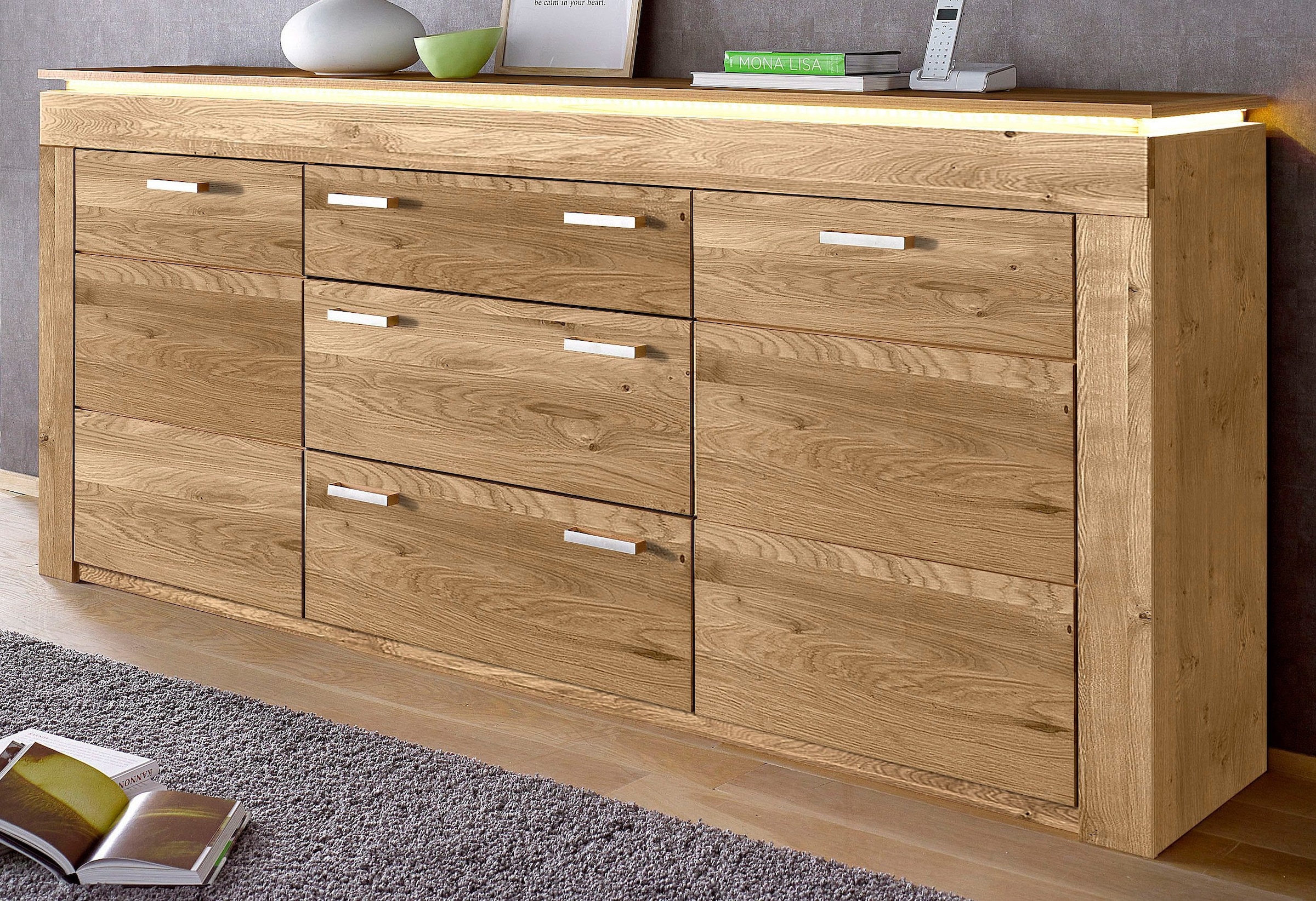 Sideboard, 222 Breite cm Aufbauservice kaufen mit | BAUR online