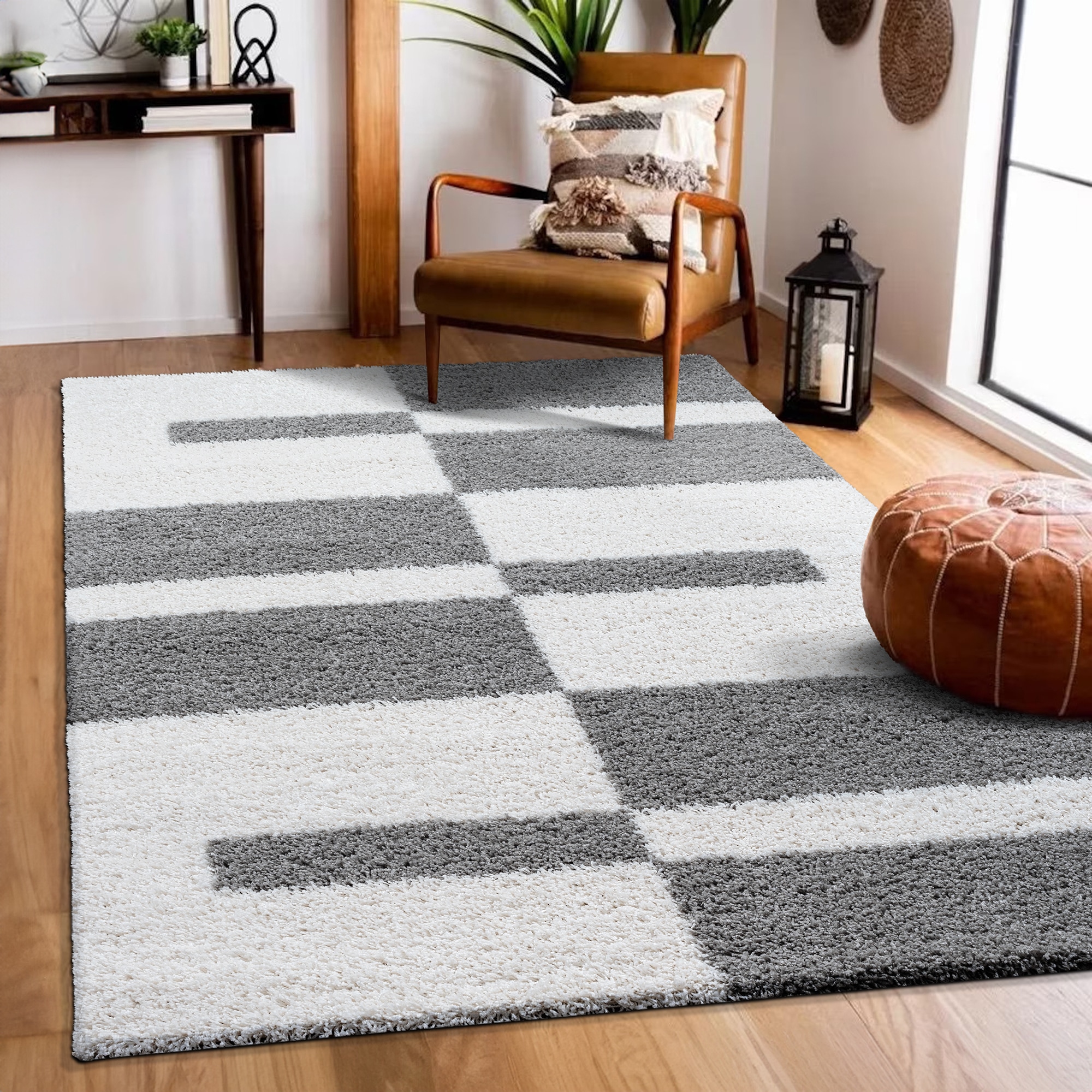 Sanat Hochflor-Teppich "Milano 1254, auch als Läufer und in Rund" rechteckig 30 mm Höhe Langflor, Shaggy, Wohnzimmer, Schlafzimmer, fußbodenheizungsgeeignet