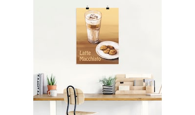 Poster »Latte Macchiato III«, Getränke, (1 St.)