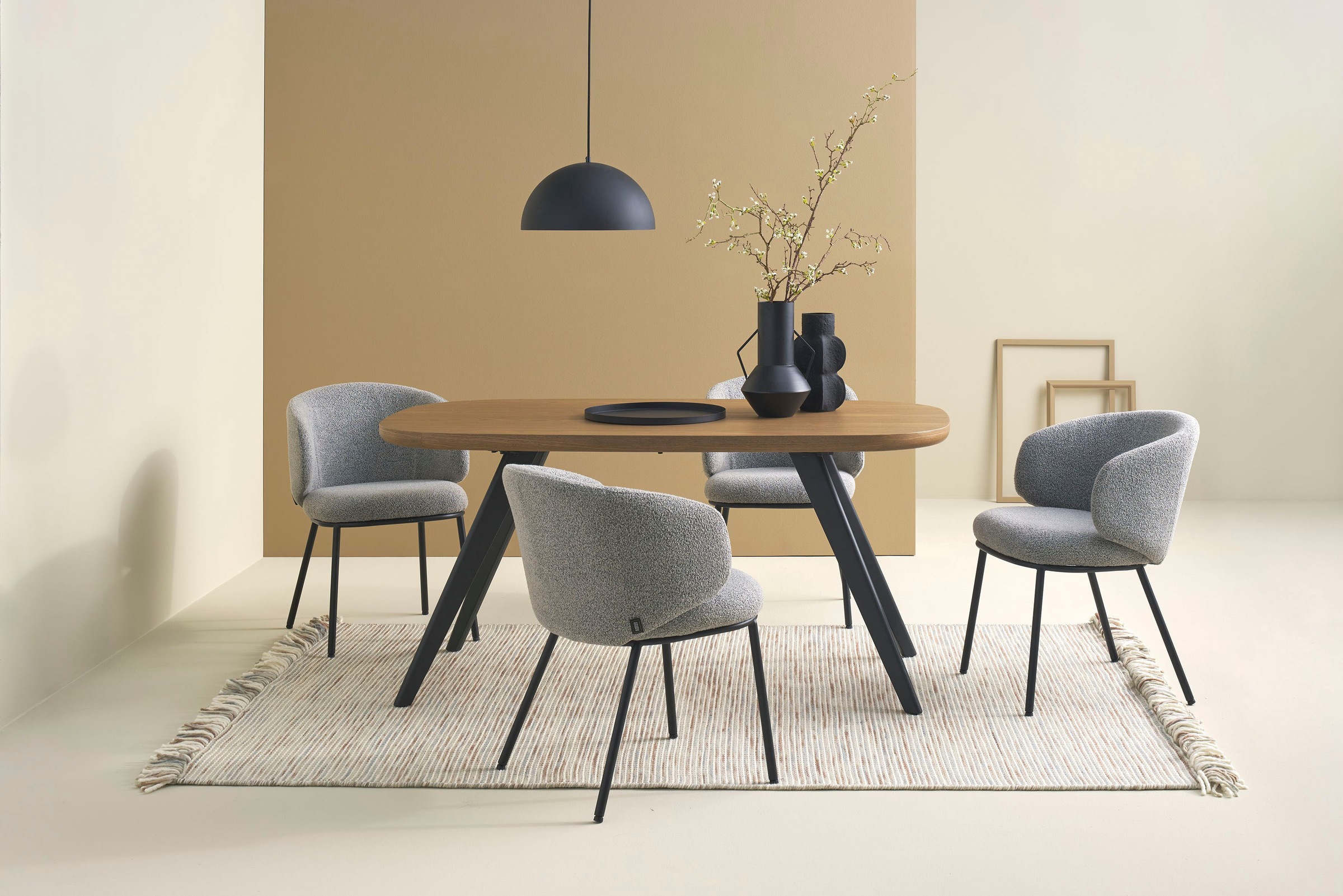 SCHÖNER WOHNEN-Kollektion Esszimmerstuhl "SUNJA" () 1 Stk.Bezug Bouclé, Unt günstig online kaufen