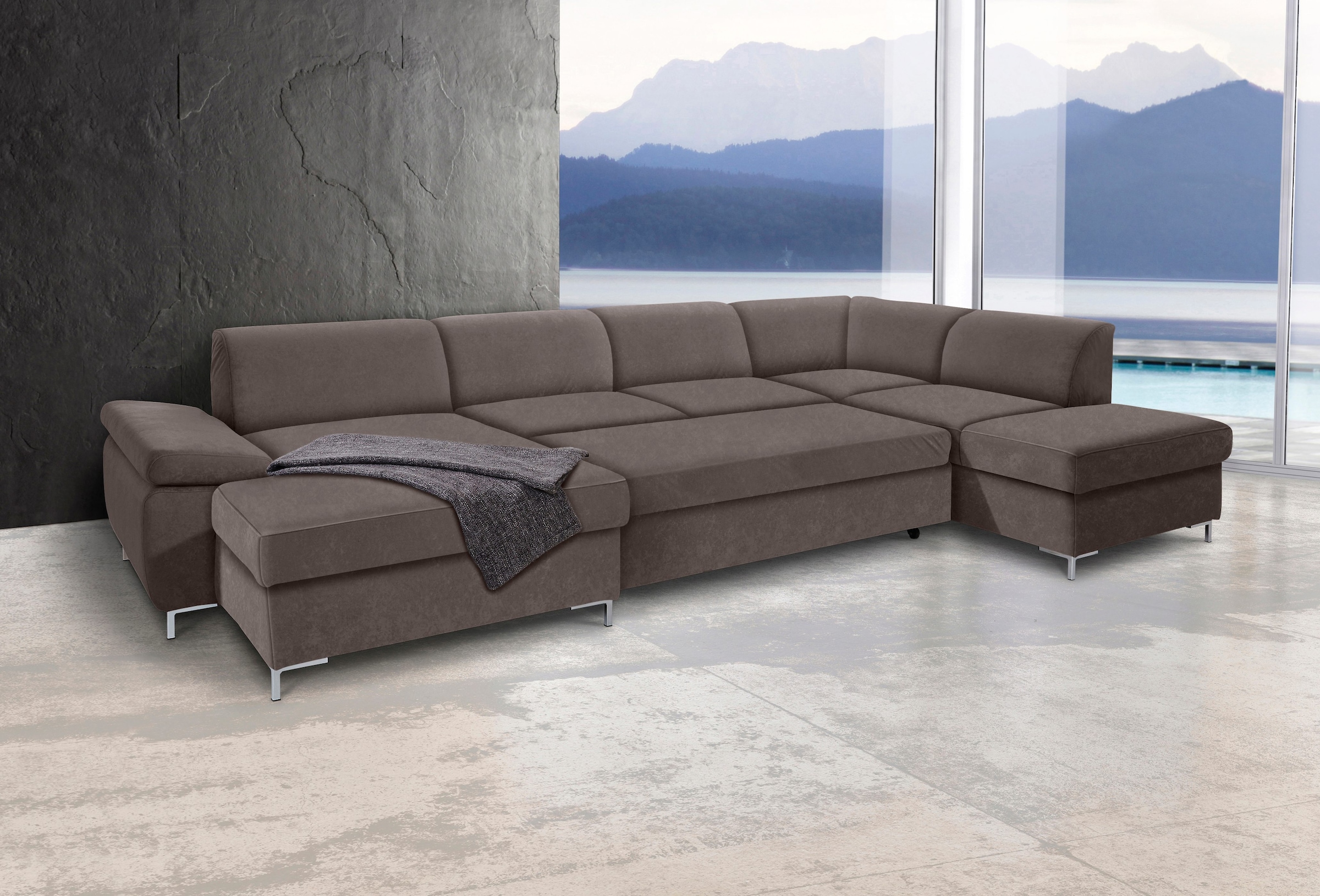 DOMO collection Wohnlandschaft »Santana U-Form«, wahlweise mit Bettfunktion