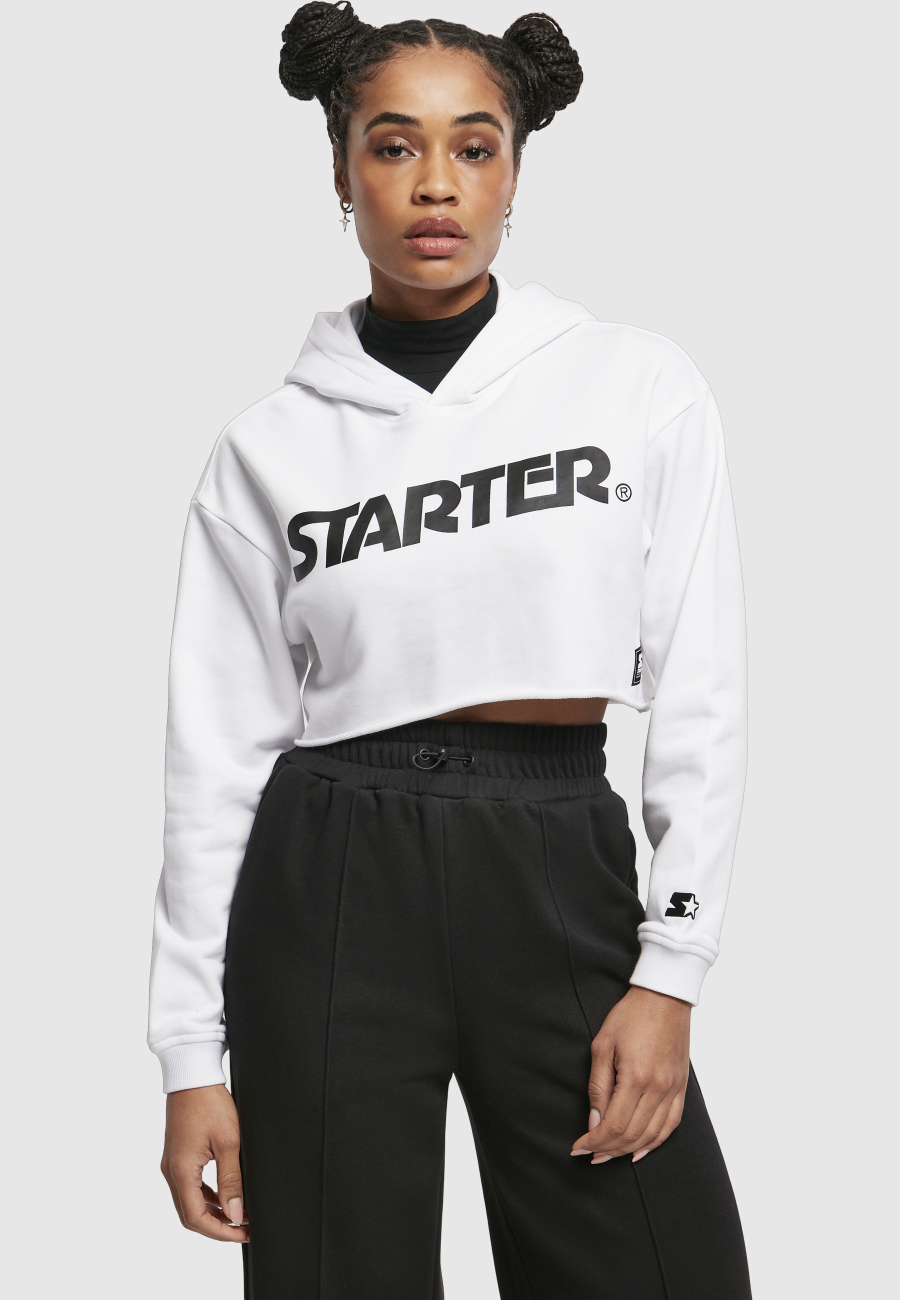 Starter Black Label Rundhalspullover »Starter Black Label Damen Ladies Starter Cropped Hoody« 1