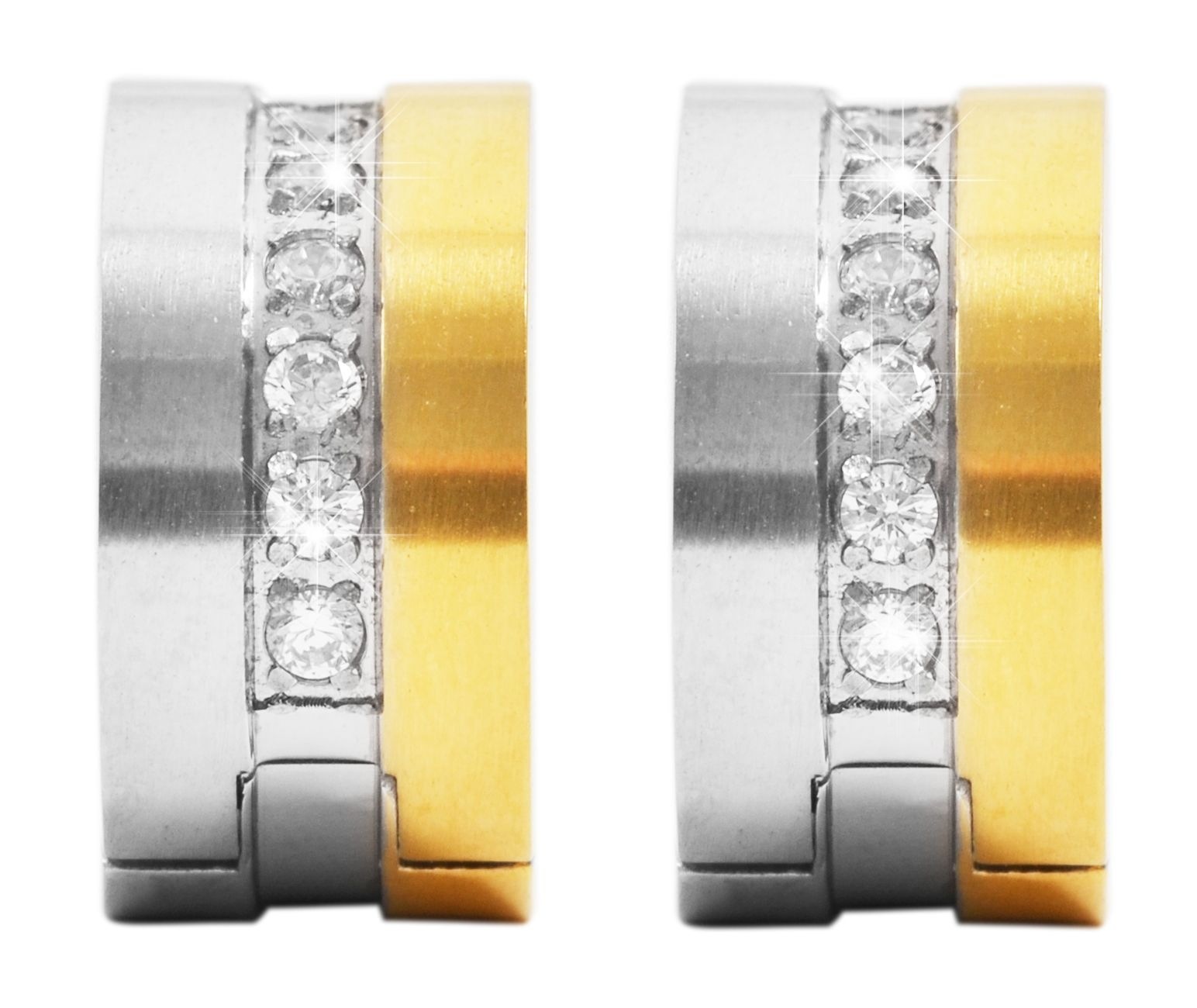 Adelia´s Klappcreolen "Damen Ohrringe – Klappcreole aus Edelstahl mit Stras günstig online kaufen