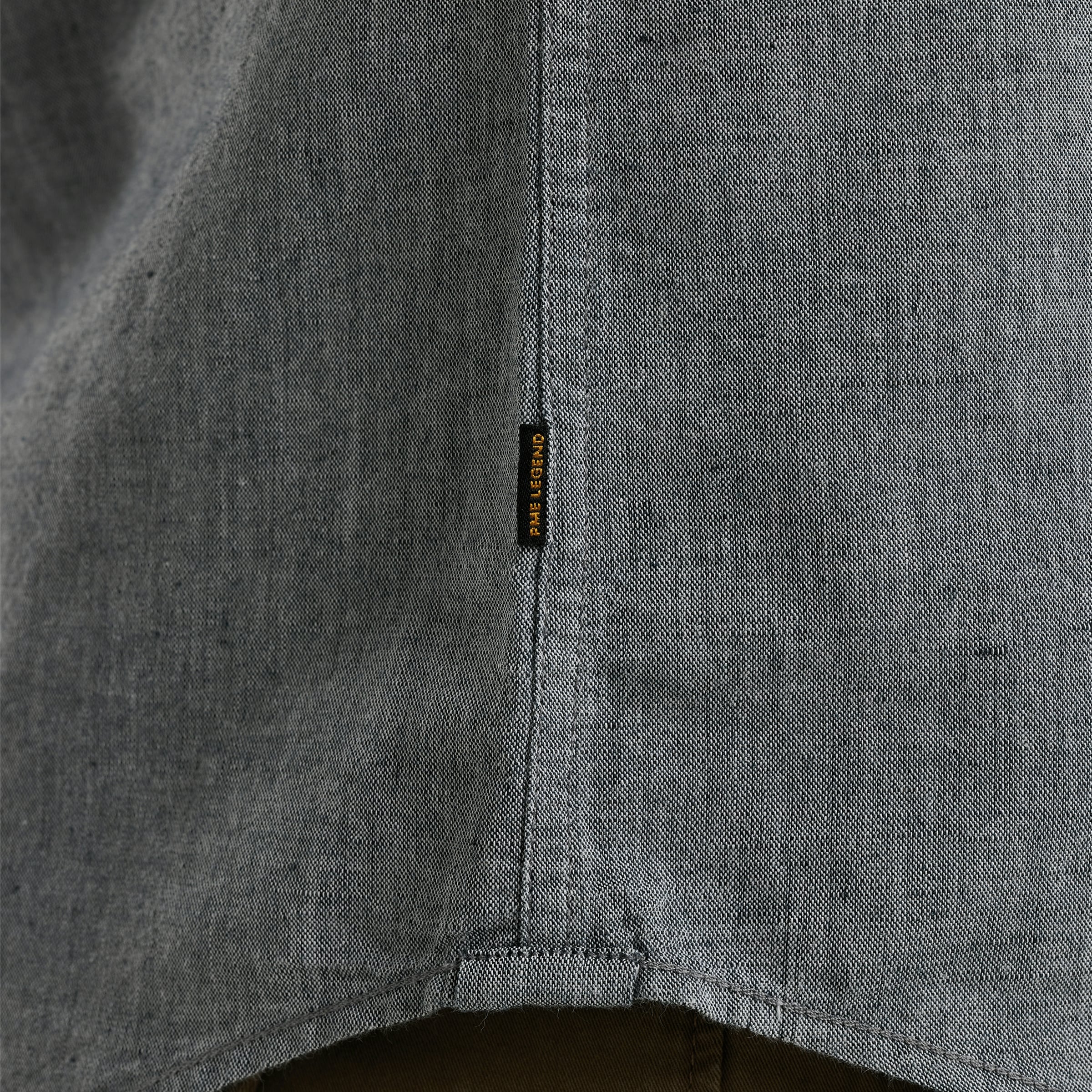 PME LEGEND Kurzarmhemd »Short Sleeve Shirt Ctn Linen 2 tone«, in melierter Optik
