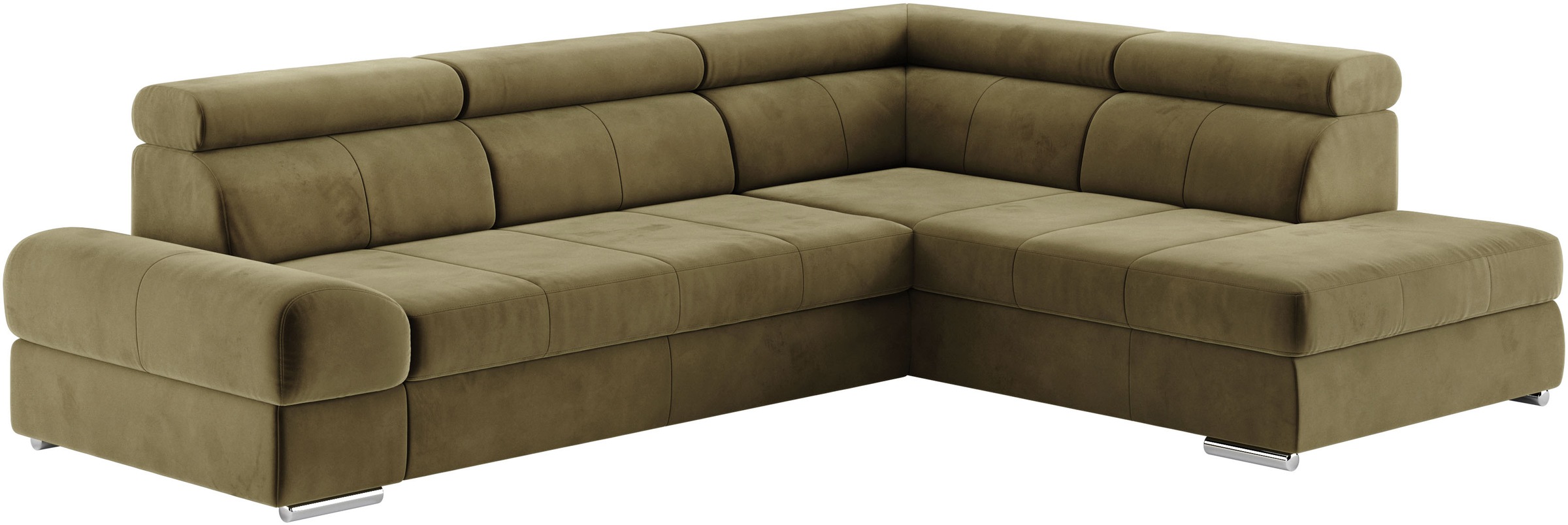 sit&more Ecksofa »Broadway L-Form«, mit verstellbaren Kopfteilen, wahlweise mit Bettfunktion