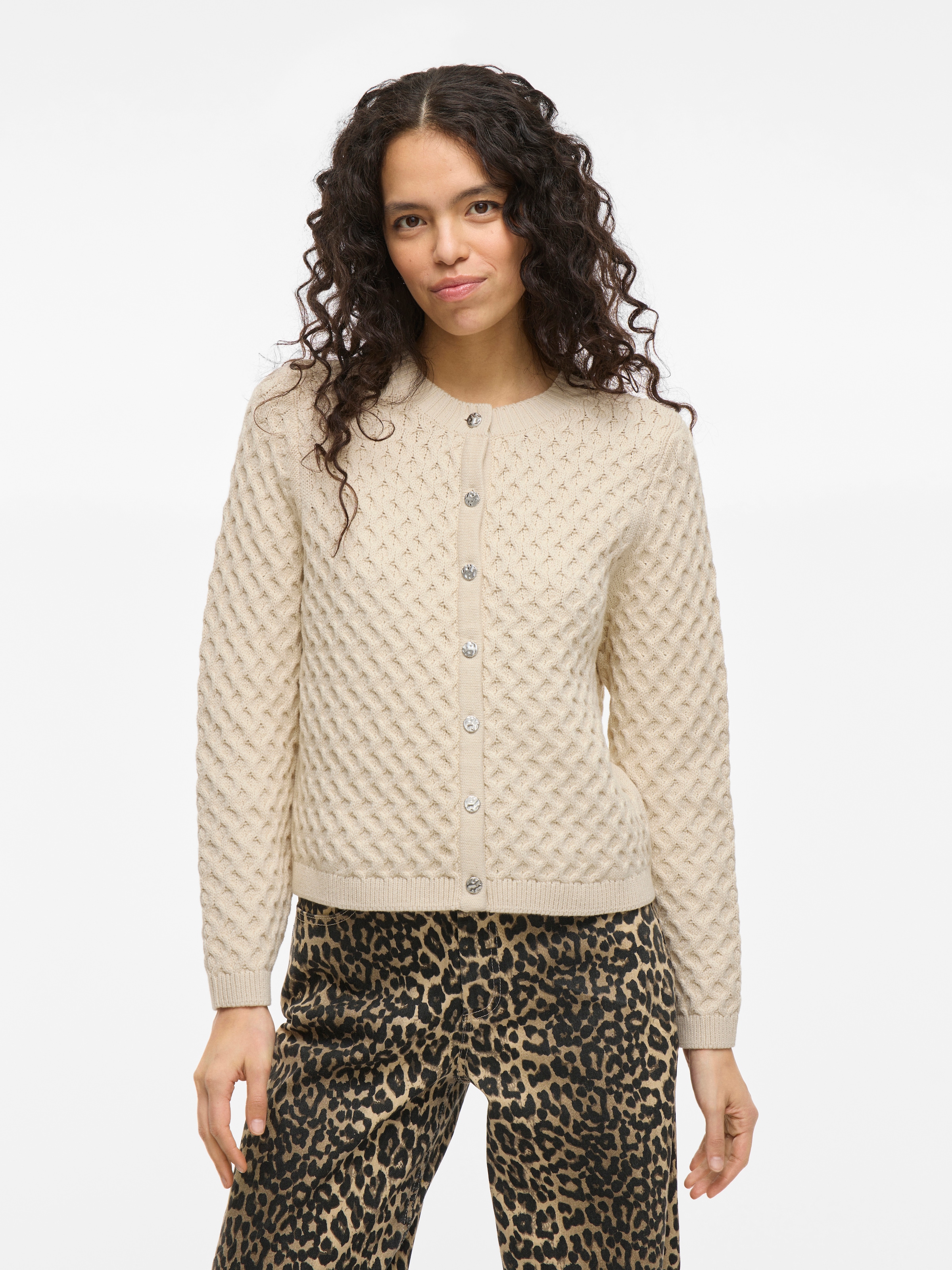 Vila Strickjacke "VIKALI L/S O-NECK KNIT BUTTON CARDIGAN" günstig online kaufen