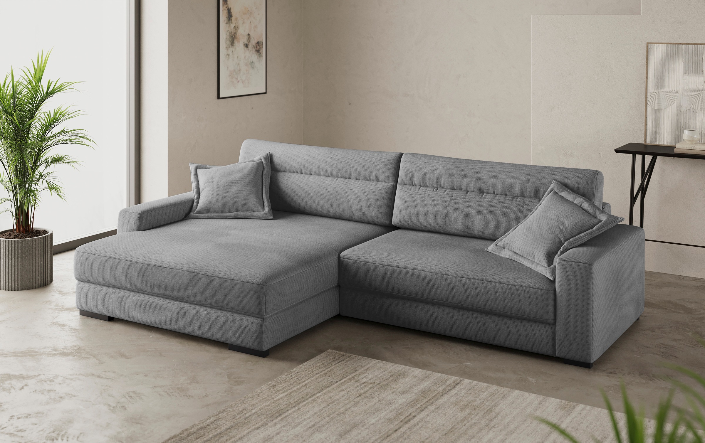 Mr. Couch Ecksofa »Marcello L-Form«, inklusive EasyBett und Bettkasten