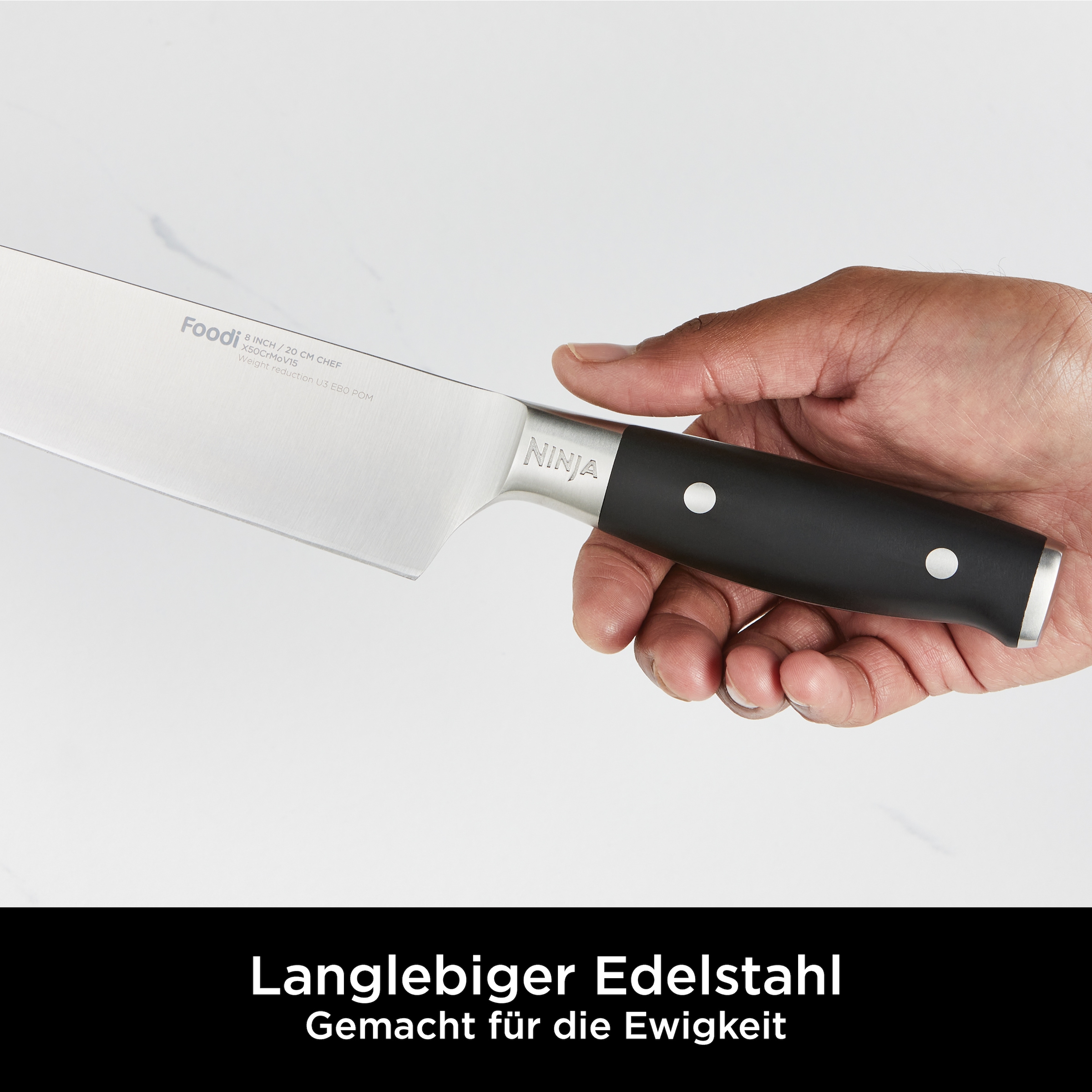 NINJA Messerblock »Ninja StaySharp Messerblock mit integriertem Schleifer K32006EU«, 7 tlg., rostfreier deutscher Edelstahl, Präzisionsklingen, integr. Schleifer