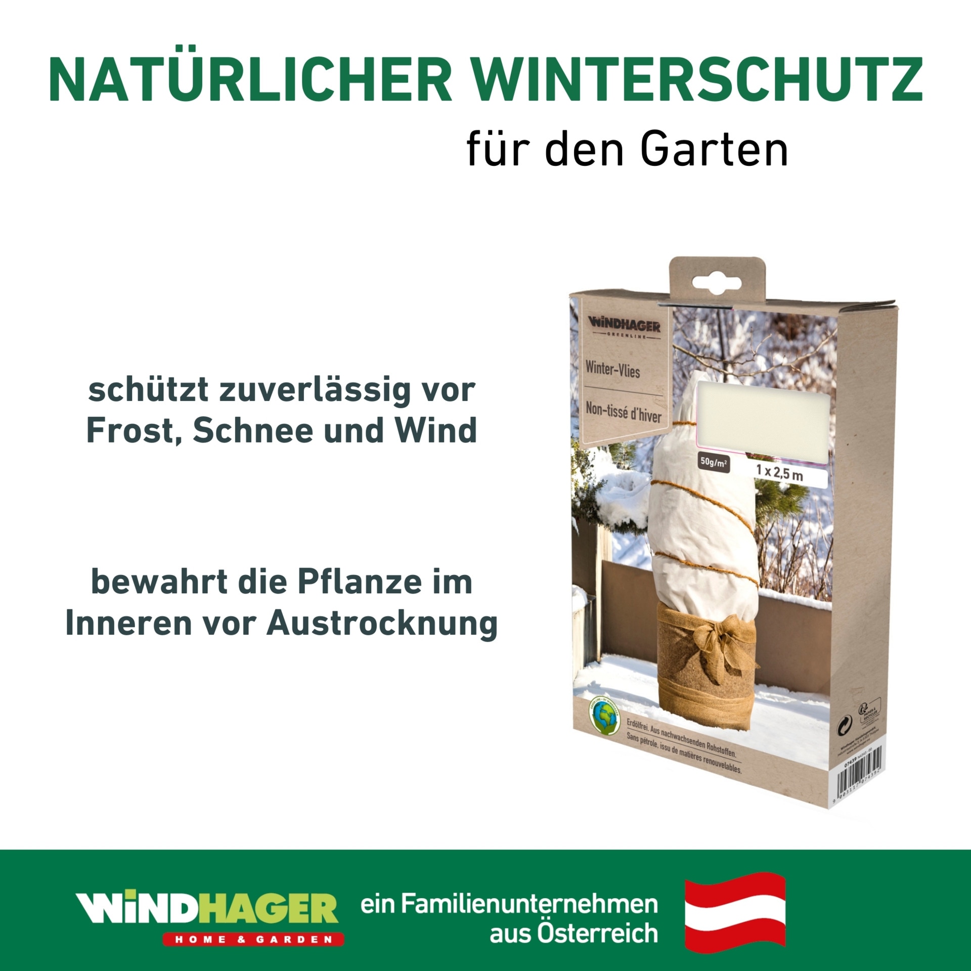 Windhager Winterschutzvlies »Winterschutz für Pflanzen, Vlieshaube, Frostschutz und Kälteschutz« UV stabilisiert und witterungsbeständig, 1,5x2 m, Stärke 200 g/m2