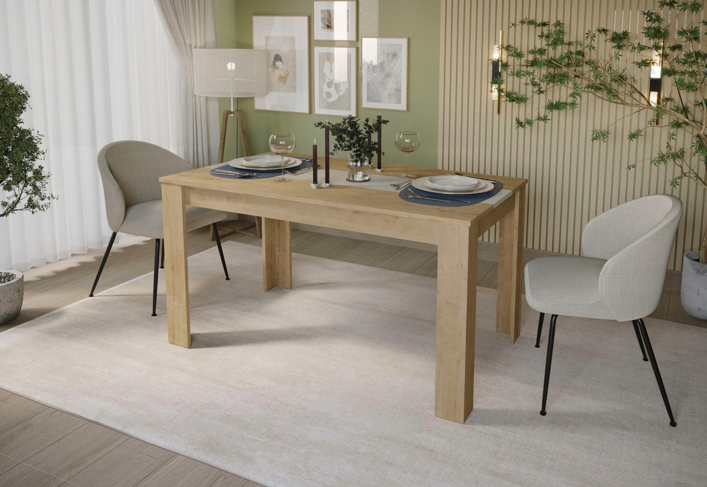 OTTO home Esstisch »Adana, 140cm« 1 Stk. tlg. 140cm, Küchentisch, Kaschmir und Eiche wahlweise kombinierbar