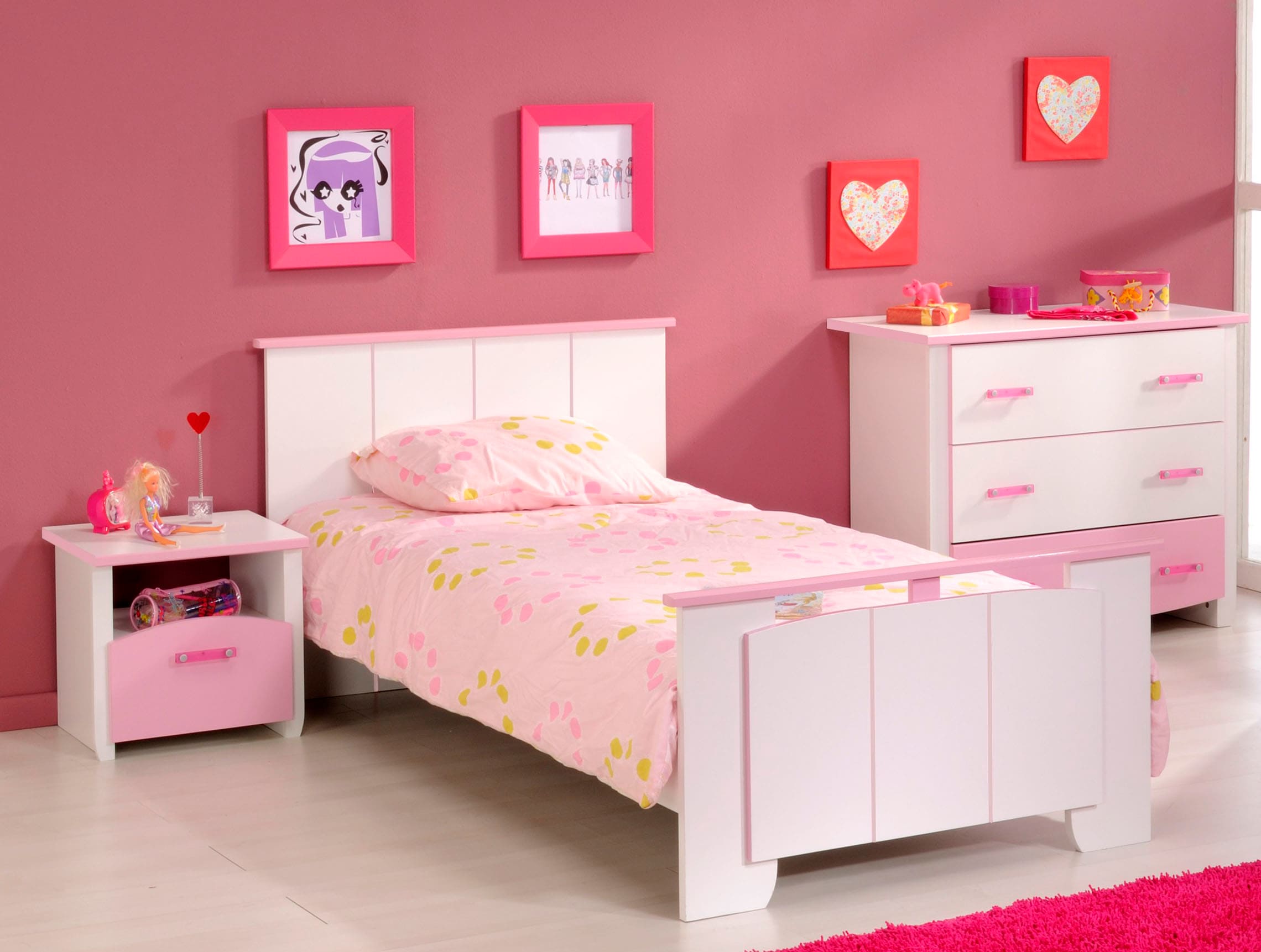 Parisot Jugendzimmer-Set "Biotiful" Set, Bett, Nachttisch, Kommode, 5 Stk. günstig online kaufen