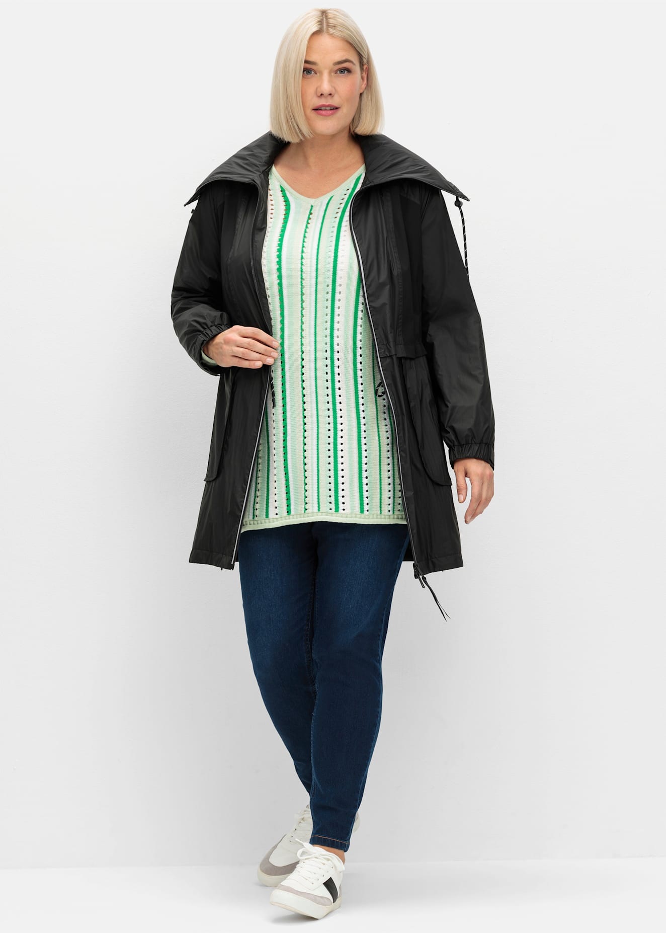Sheego Outdoorjacke, ohne Kapuze günstig online kaufen