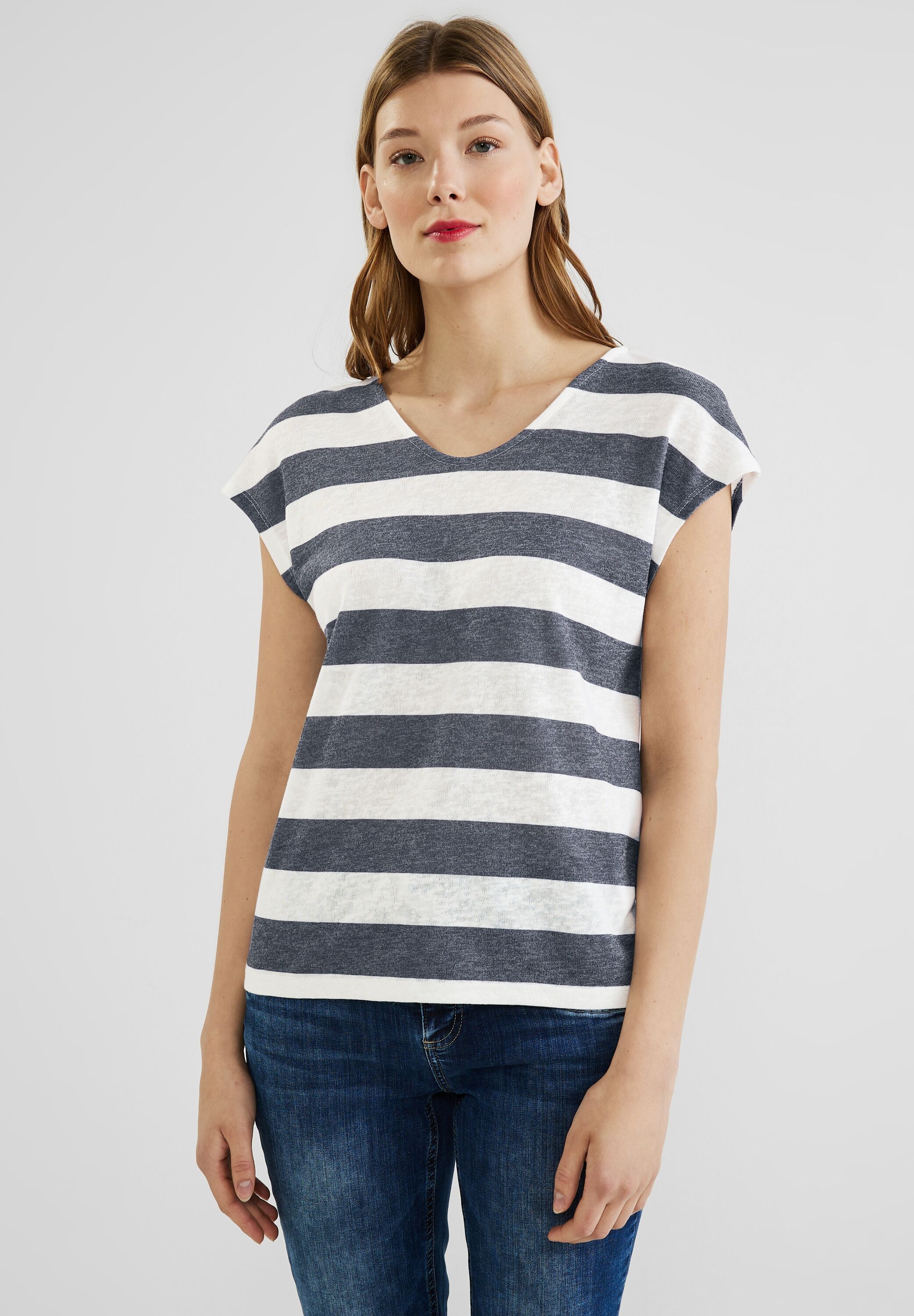 T-Shirt, überschnittenen kaufen Schultern | mit STREET ONE BAUR online