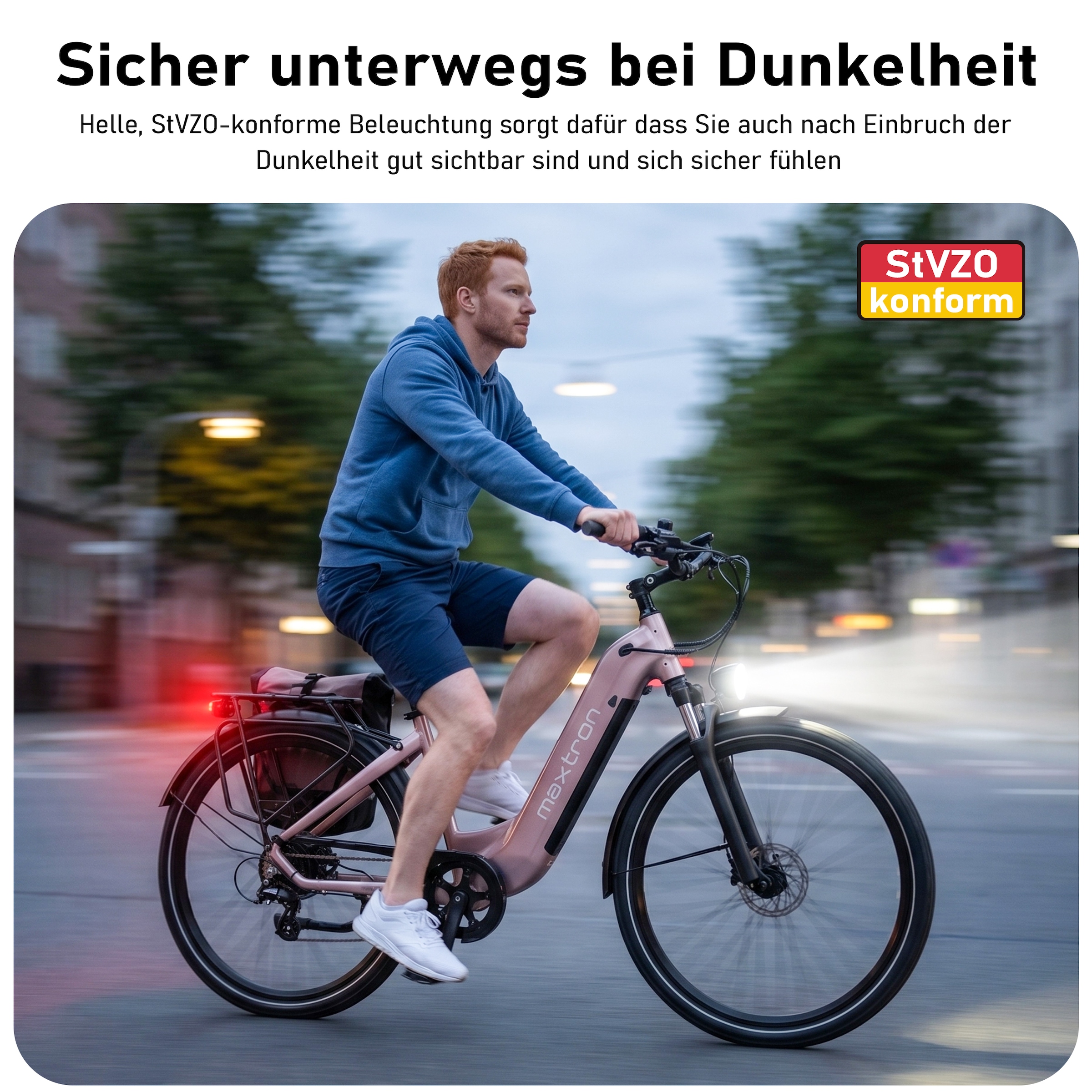 Maxtron »Maxtron Marathon E-Citybike 28 Zoll« 7 Gang Shimano Kettenschaltung Heckmotor 250 W Packung,  Elektrofahrrad für Damen u. Herren