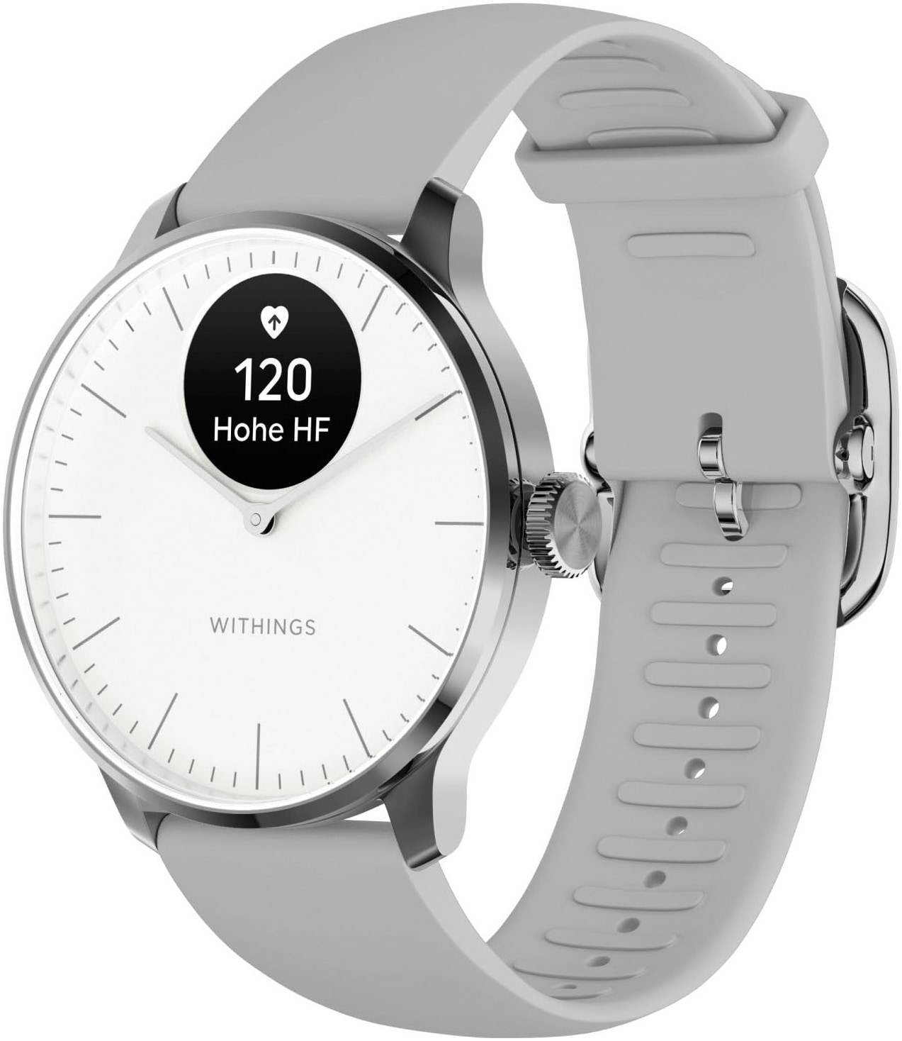 WITHINGS Smartwatch "ScanWatch Light 37mm RoseGold, Akku bis 35 Tage, 50 M Wasserdicht", weiß, Smartwatches, Leicht, elegant, langlebig, hybride, für