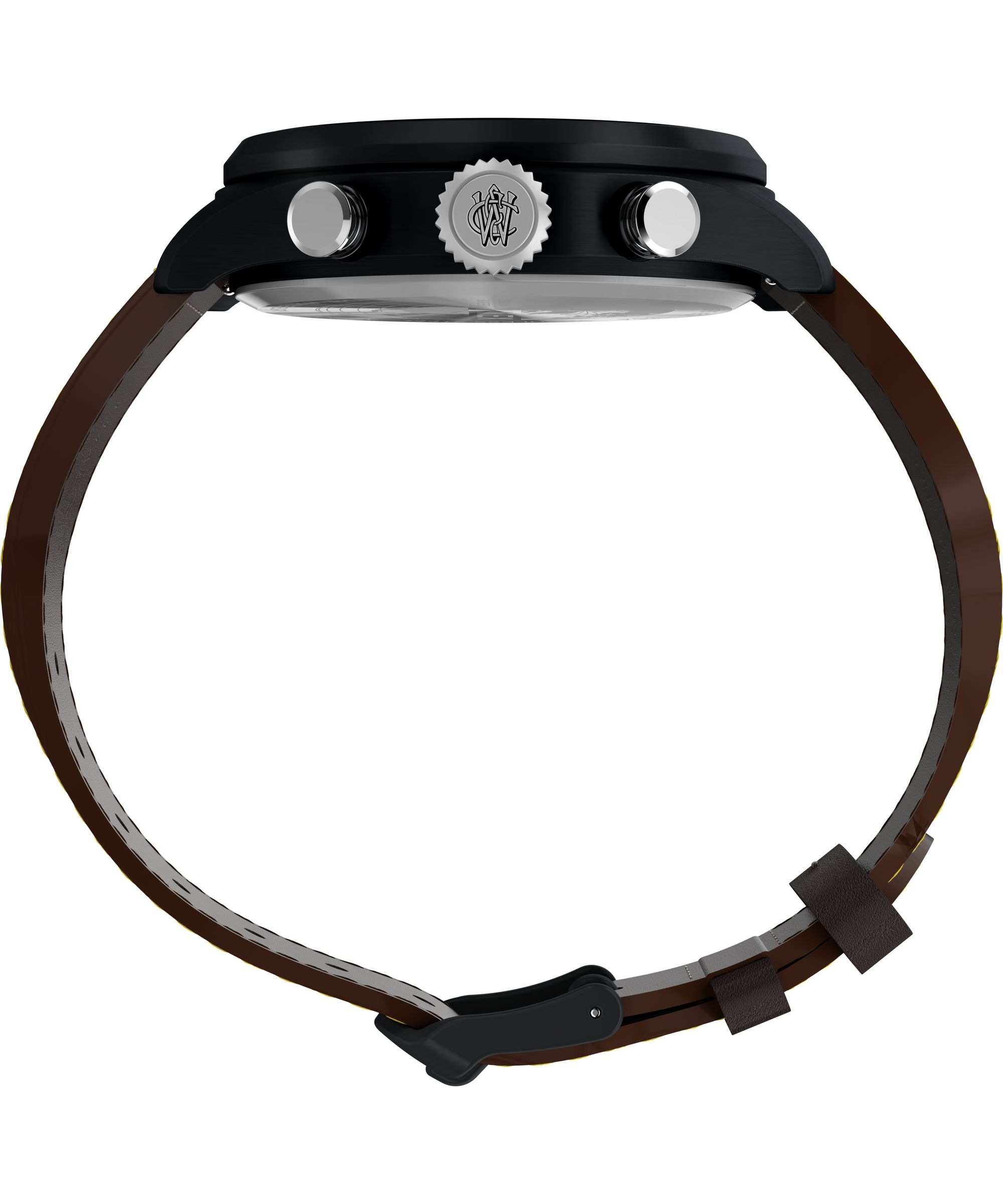 Timex Quarzuhr »Waterbury Ace Fly-Back Chronograph« Armbanduhr, Herrenuhr, Lederarmband, analog, Beleuchtung
