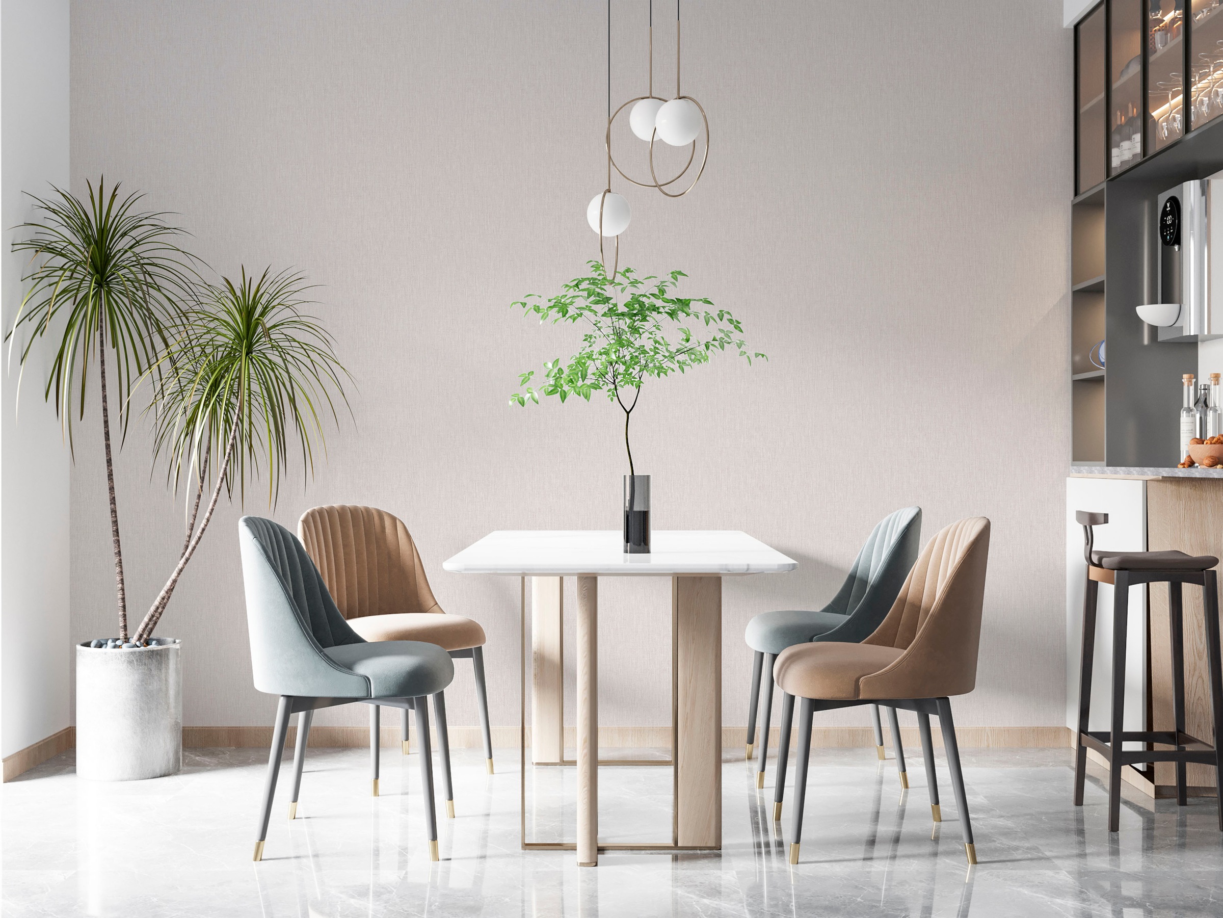 Marburg Vliestapete »Finesse« matt geprägt moderne Tapete für Wohnzimmer Schlafzimmer Küche