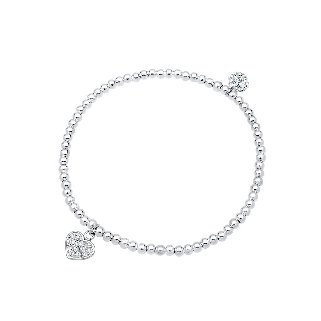 Elli Armband »Herz Symbol Kristalle 925 Silber«