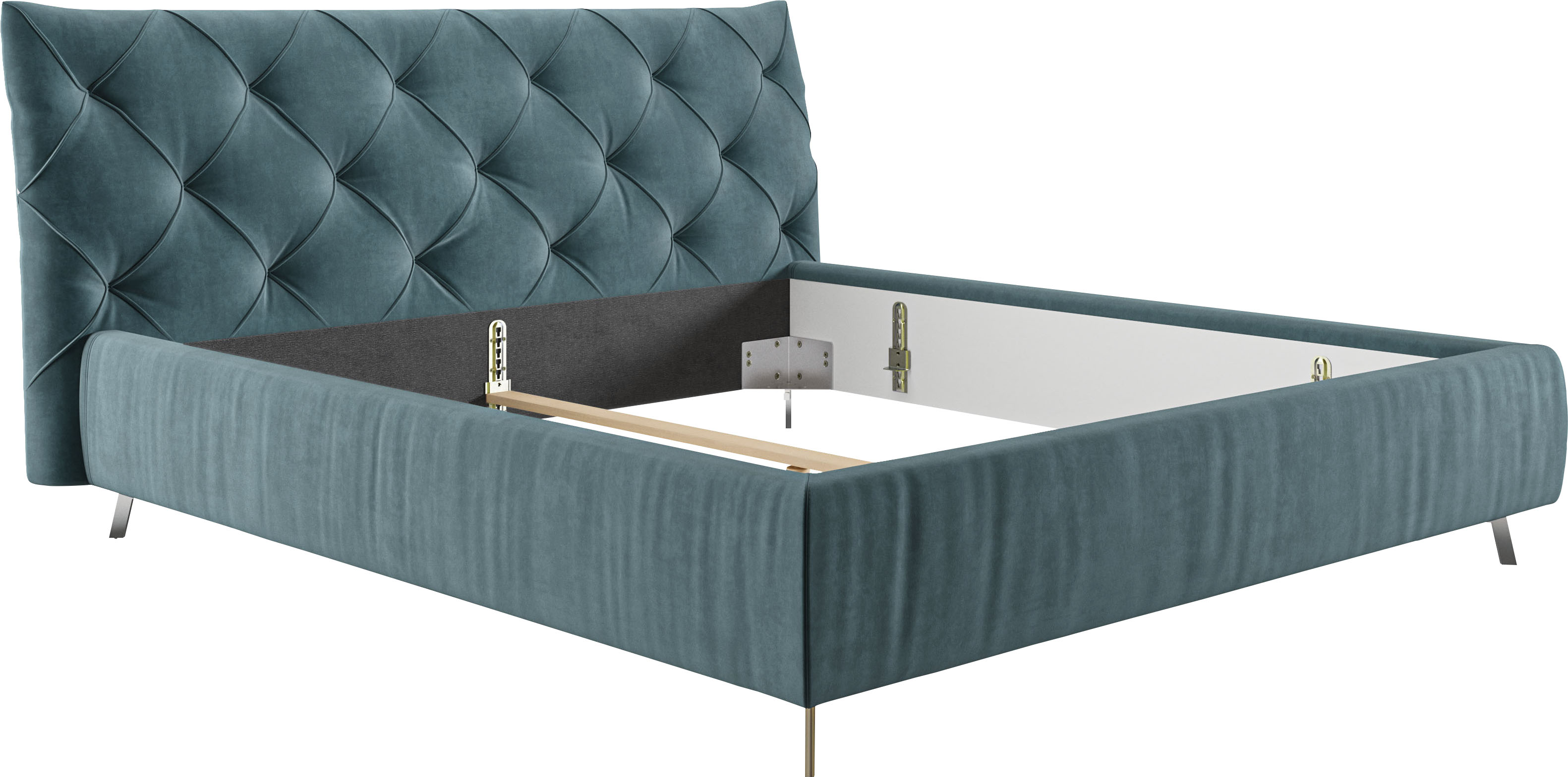 Thumbnail - Home affaire Polsterbett "Elloree in 4 Breiten bis 200cm, auch in Leder" Kopfteilhöhe 105cm, belastbar bis 280 kg, auch ...