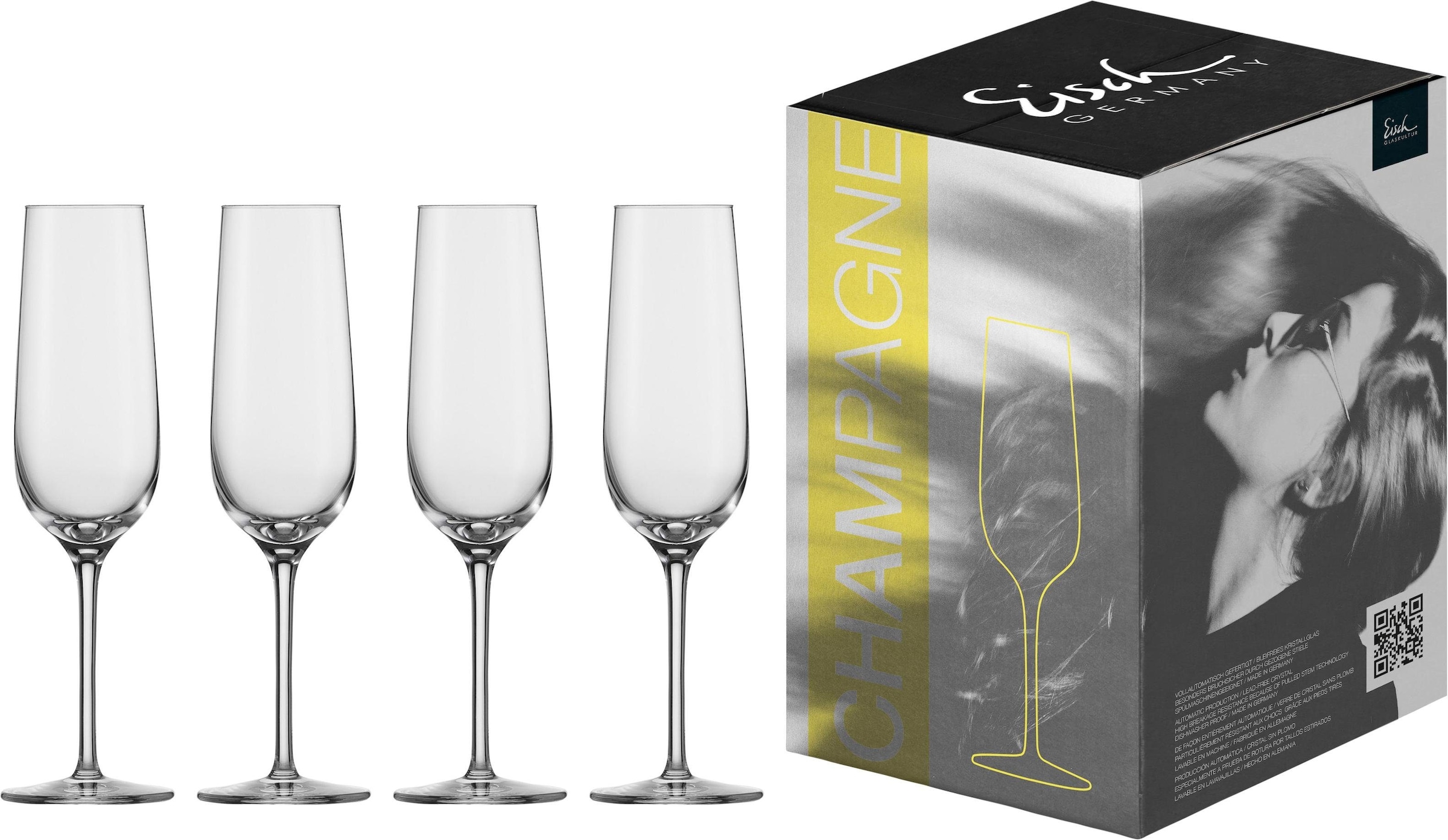 Sektglas »Vinezza«, (Set, 4 tlg.), bleifrei, 225 ml, 4-teilig