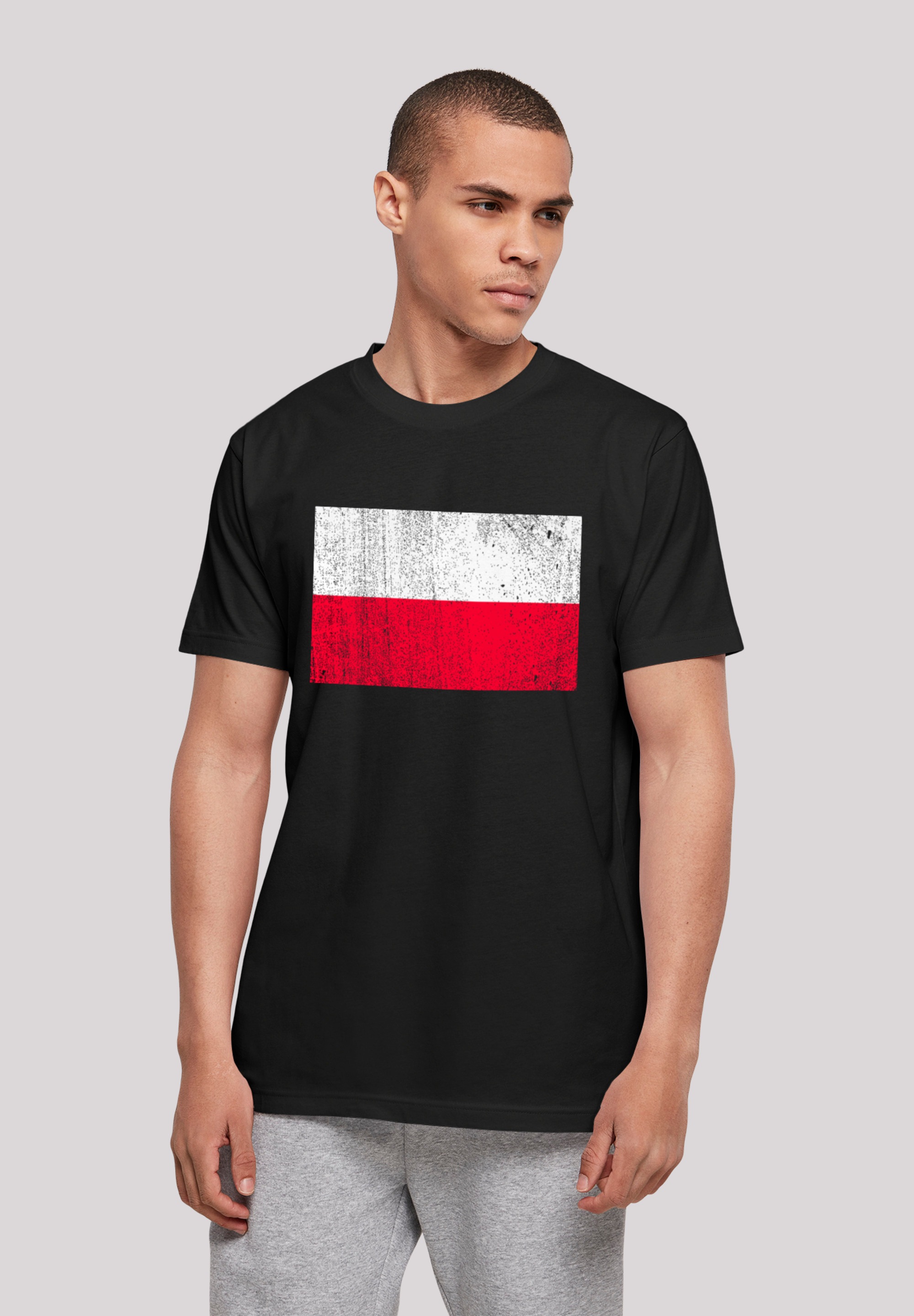 F4NT4STIC T-Shirt »Polen Flagge Poland distressed«, für | ▷ BAUR Print
