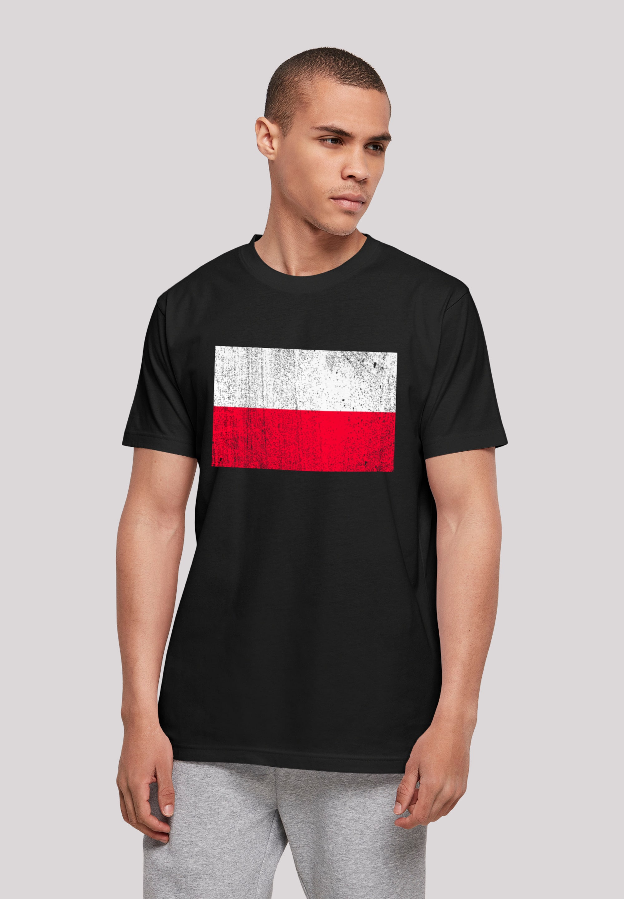 F4NT4STIC T-Shirt "Polen Flagge Poland distressed", Print günstig online kaufen