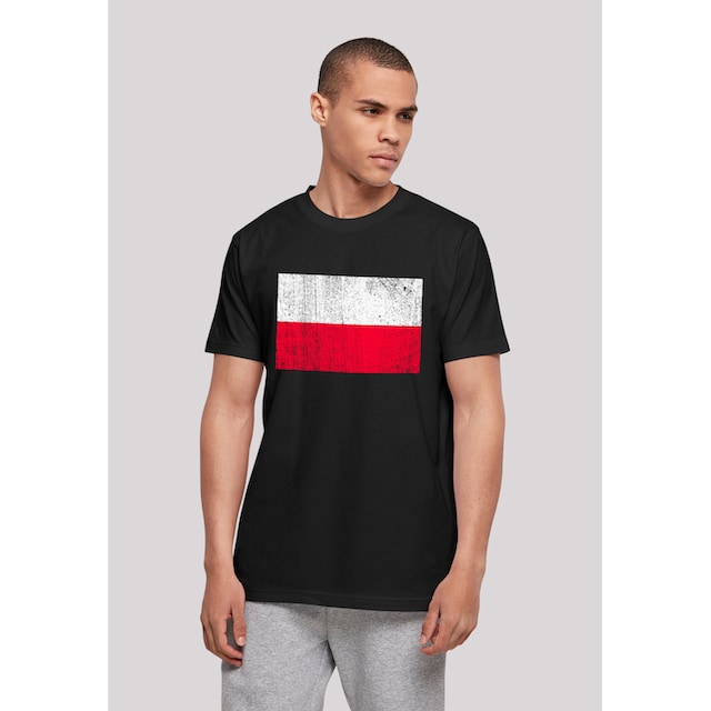 F4NT4STIC Flagge Print Poland ▷ für »Polen BAUR | distressed«, T-Shirt