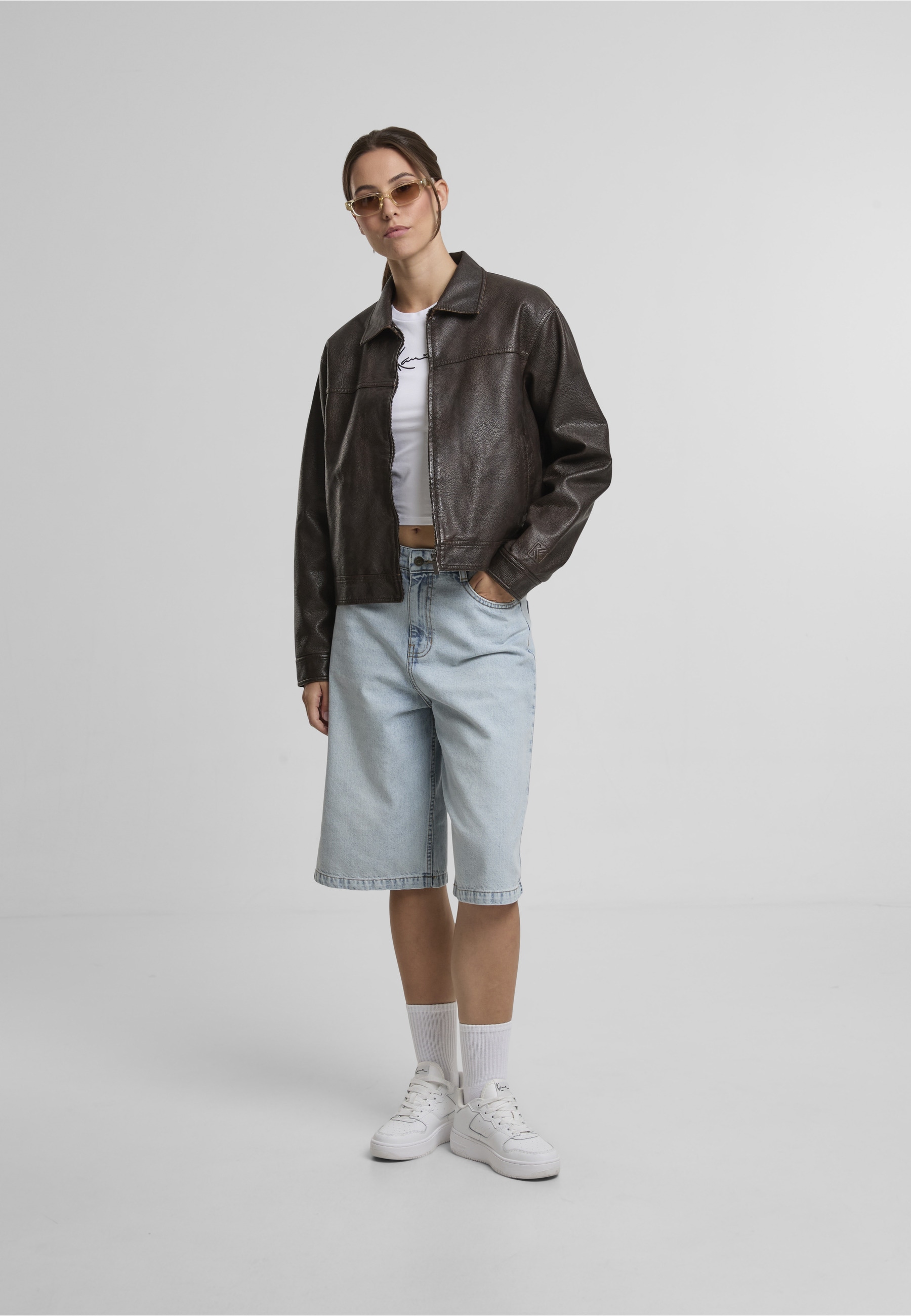Karl Kani Langmantel »Karl Kani OG Retro PU Leather Boxy Jacket«