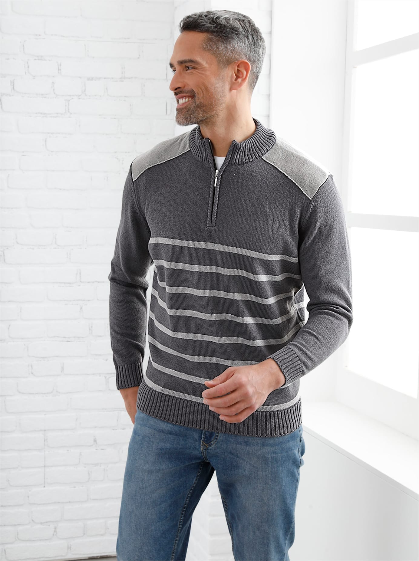 Classic Stehkragenpullover "Pullover"