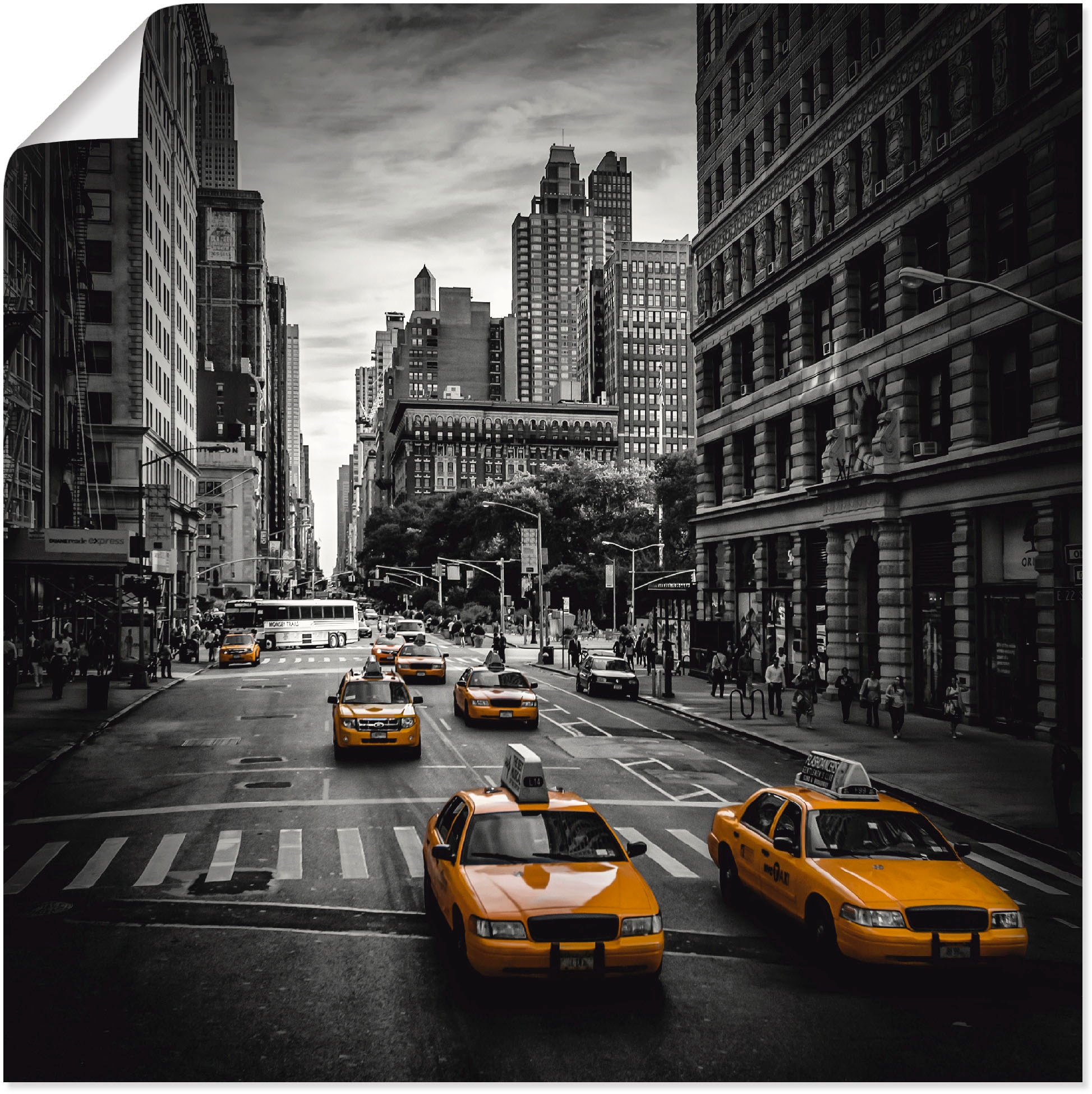 Artland Wandbild "New York City Verkehr 5th Avenue" Amerika 1 Stk. tlg. ohn günstig online kaufen