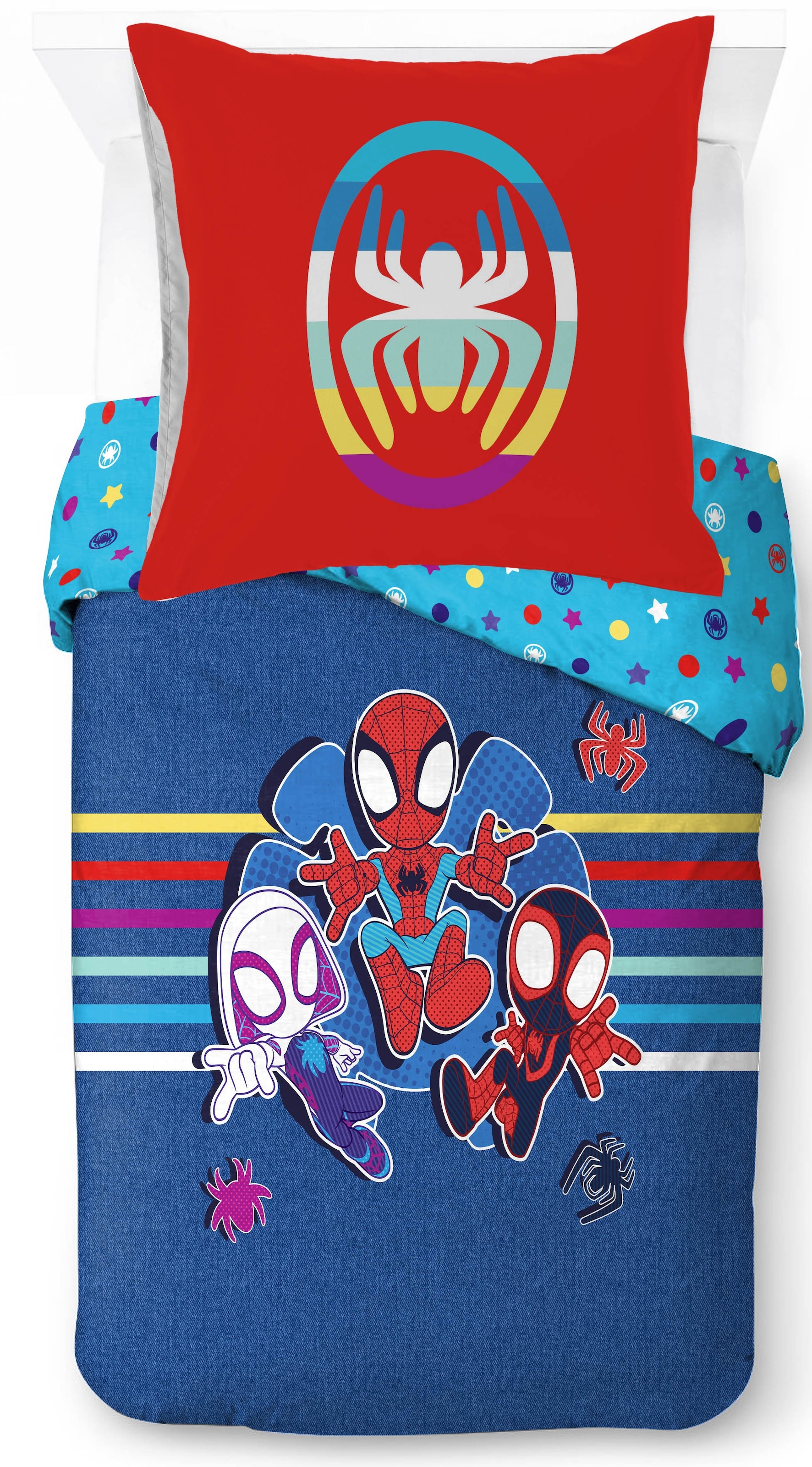 MARVEL Kinderbettwäsche "Marvel Spidey Bettbezug-Set 135x200 cm + Kissenbez günstig online kaufen