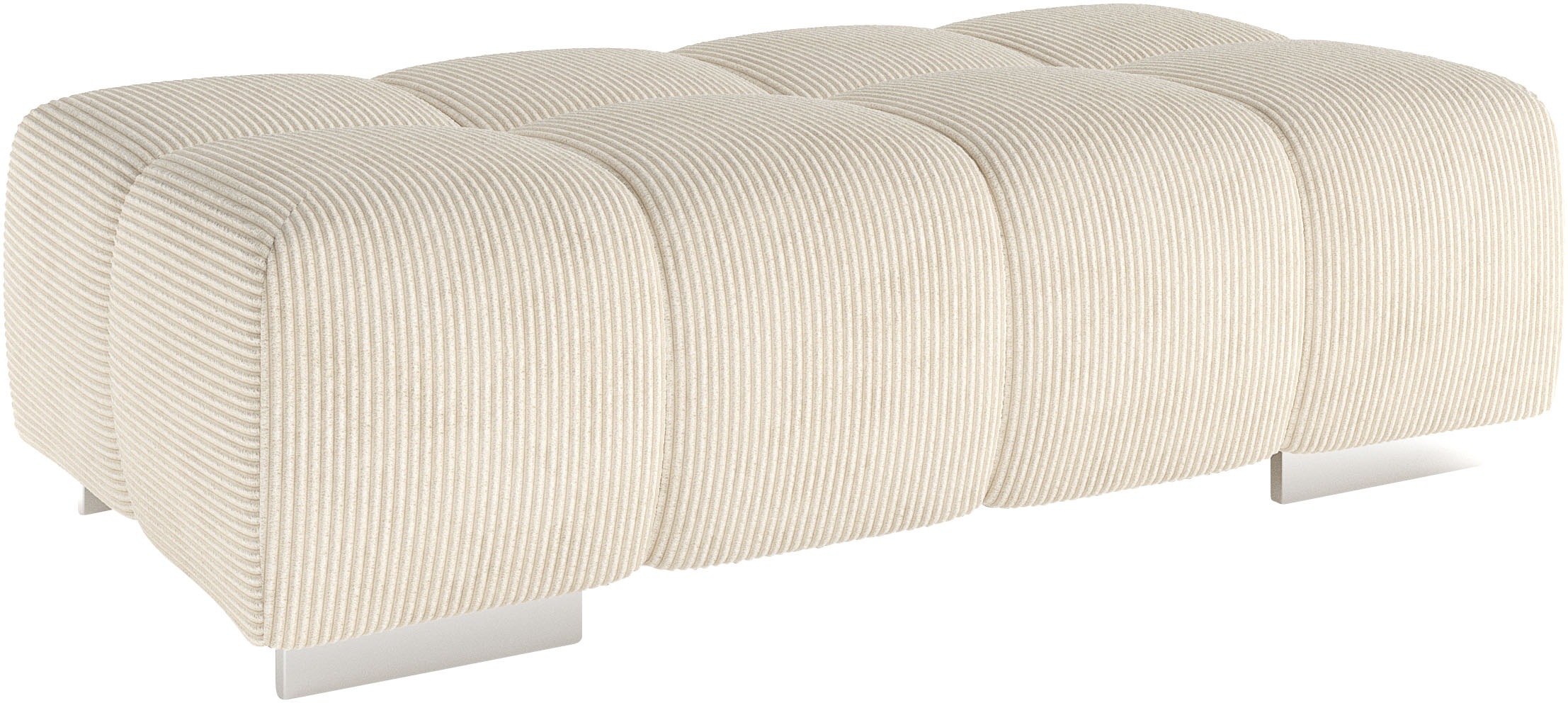 Hockerbank COTTA "Orion", ivory, B:134cm H:42cm T:70cm, 100% Polyester, Hocker