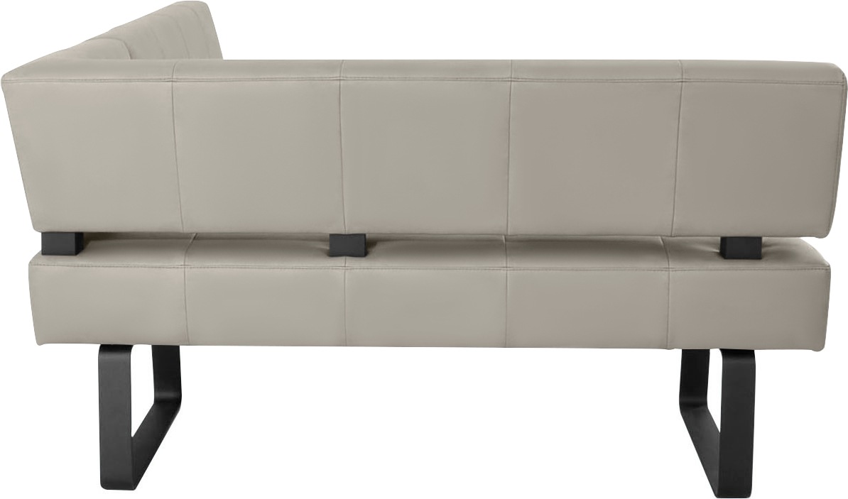 Eckbank K+W KOMFORT & WOHNEN "Spider II", grau (delfin 85, schwarz), B:165cm H:88cm T:195cm, Sitzbänke, Eckbank, Sitzsteppung, bequem durch Sandwichbauweise, 2 Stellmaße 3