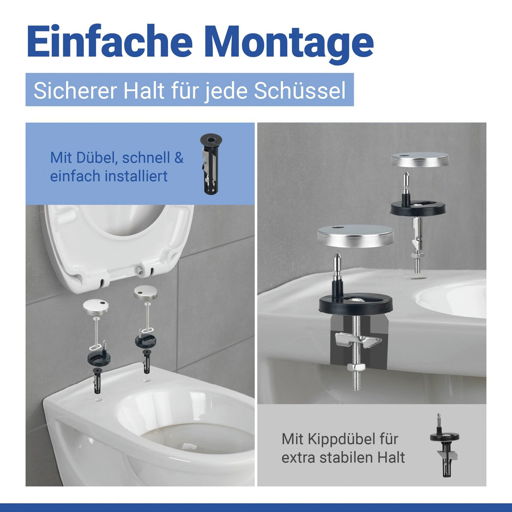 WENKO WC-Sitz »Muschel« Mit Absenkautomatik