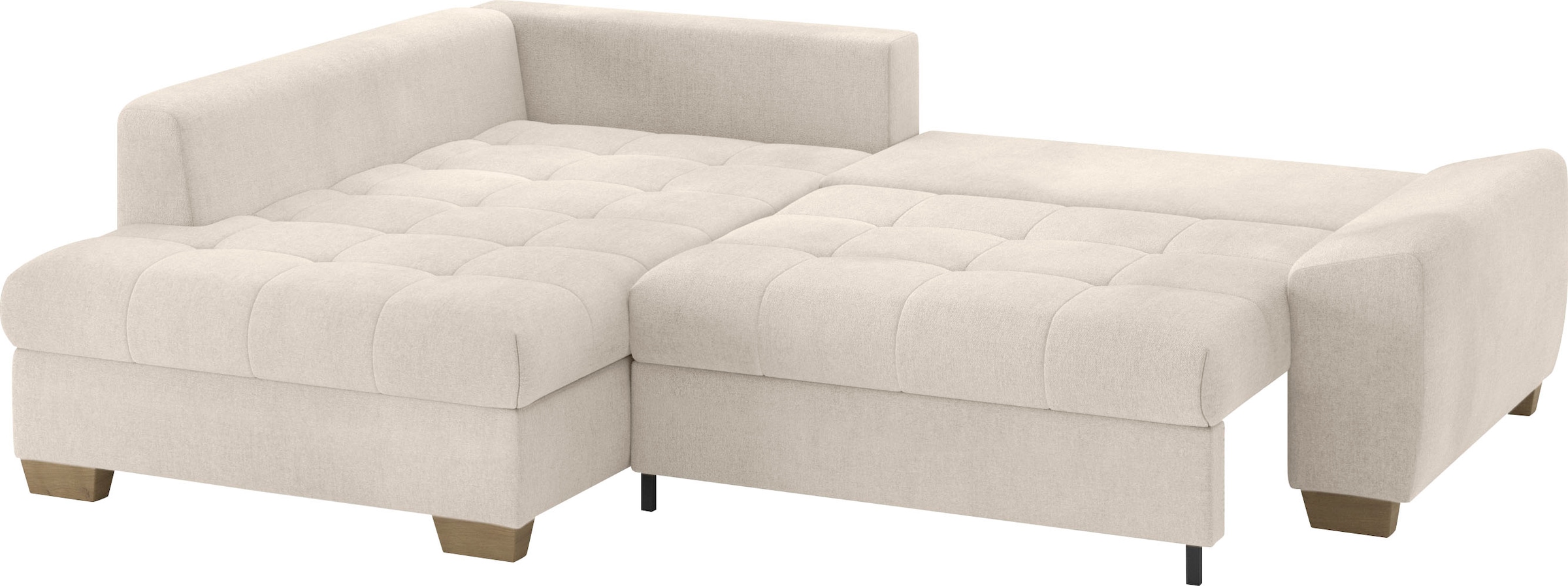 Mr. Couch Ecksofa »Nikita II, L-Form, bis 140kg pro Sitzplatz belastbar«, mit Kaltschaumpolsterung, wahlweise mit Bett und Bettkasten