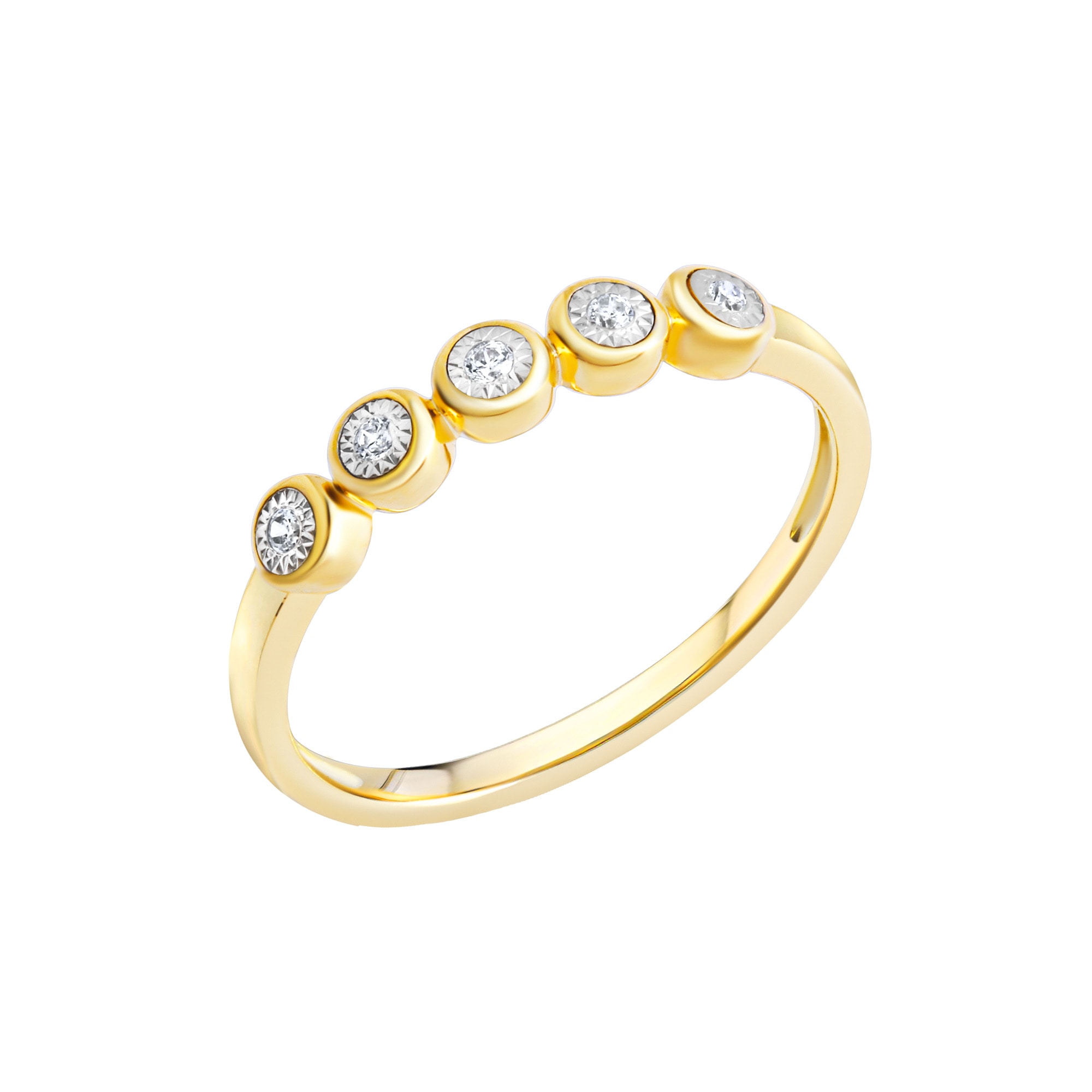 Diamonds by Ellen K. Fingerring »585 Gelbgold bicolor Brill.« kaufen | BAUR | Silberringe
