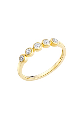 Fingerring »585 Gelbgold bicolor Brill.«