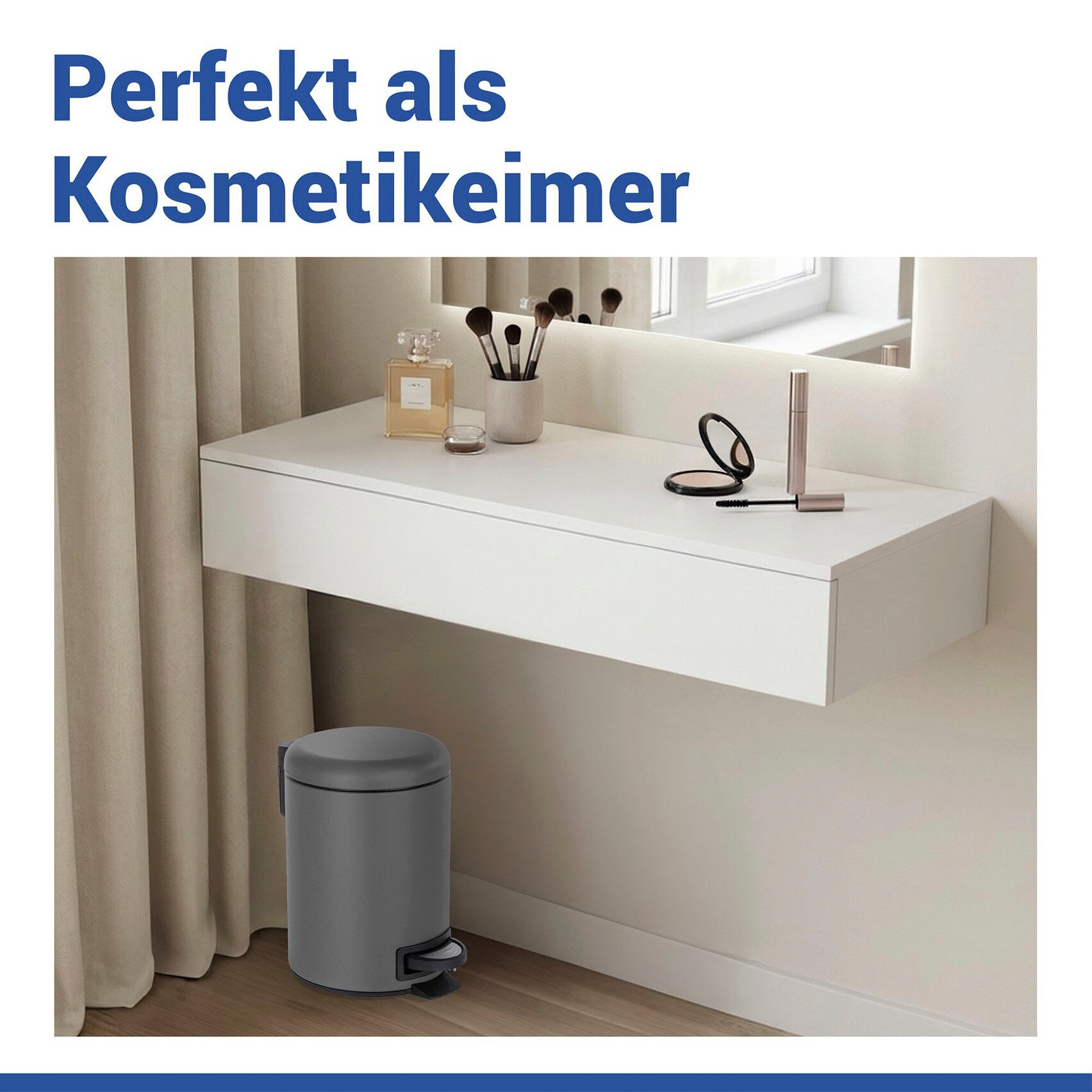 WENKO Kosmetikeimer »Leman« 5 Liter, BxTxH: 21x28x24 cm